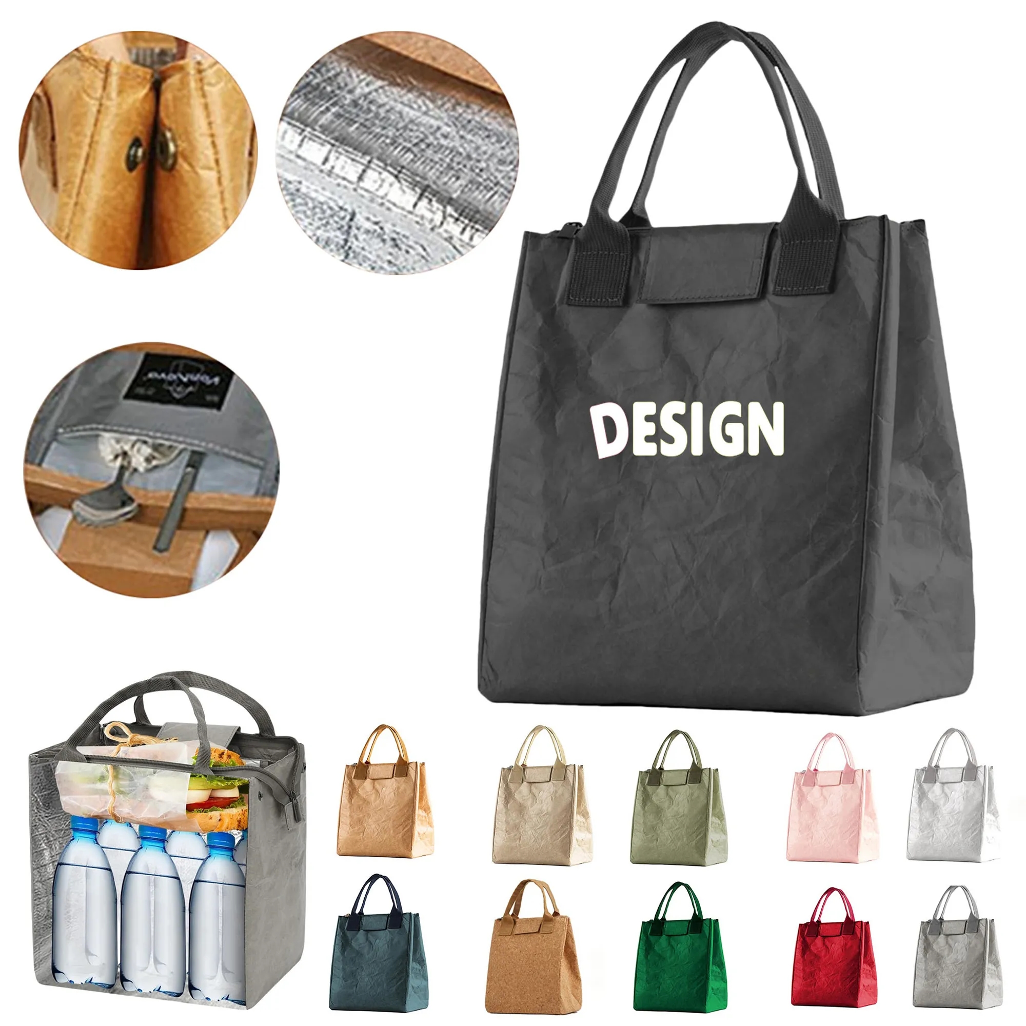 Eco-Friendly Paper Insulated Lunch Carrier Bag 2