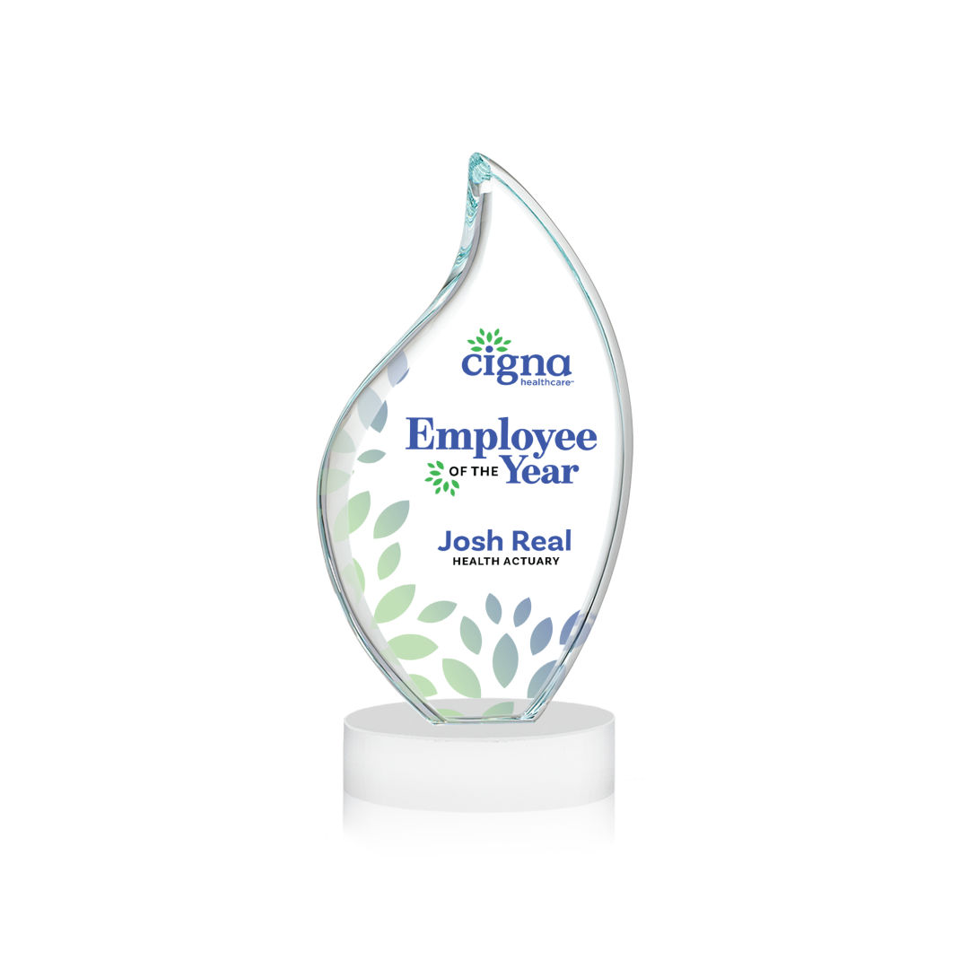 Odessy Flame VividPrint™ Award on Alberton Base - White 3