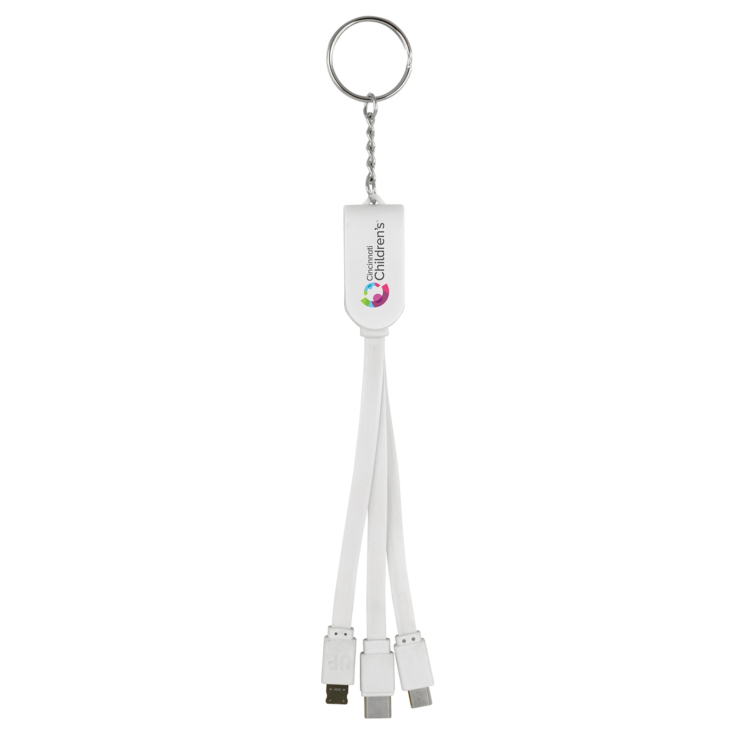 Swivel 3-In-1 Keychain Cable With Type C USB 8