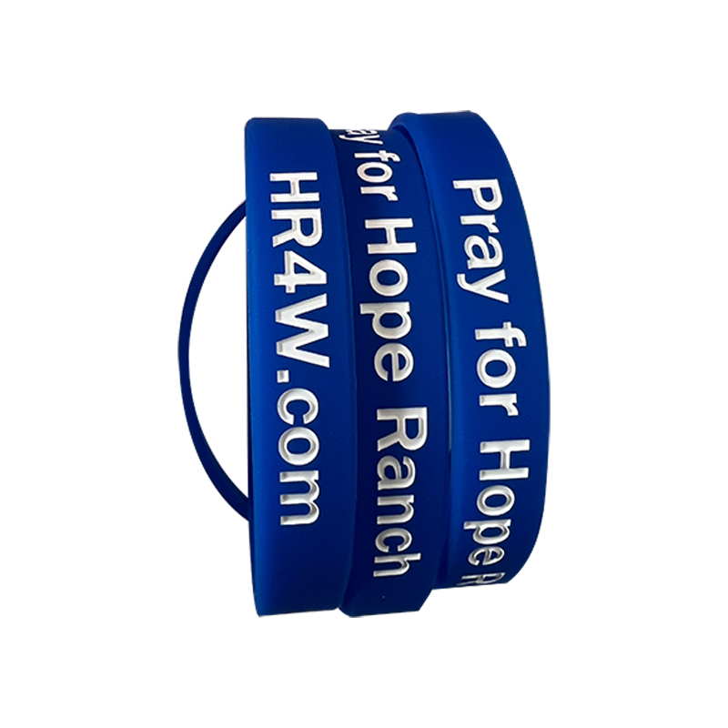 Debossed Color Fill Silicone Bracelet 1