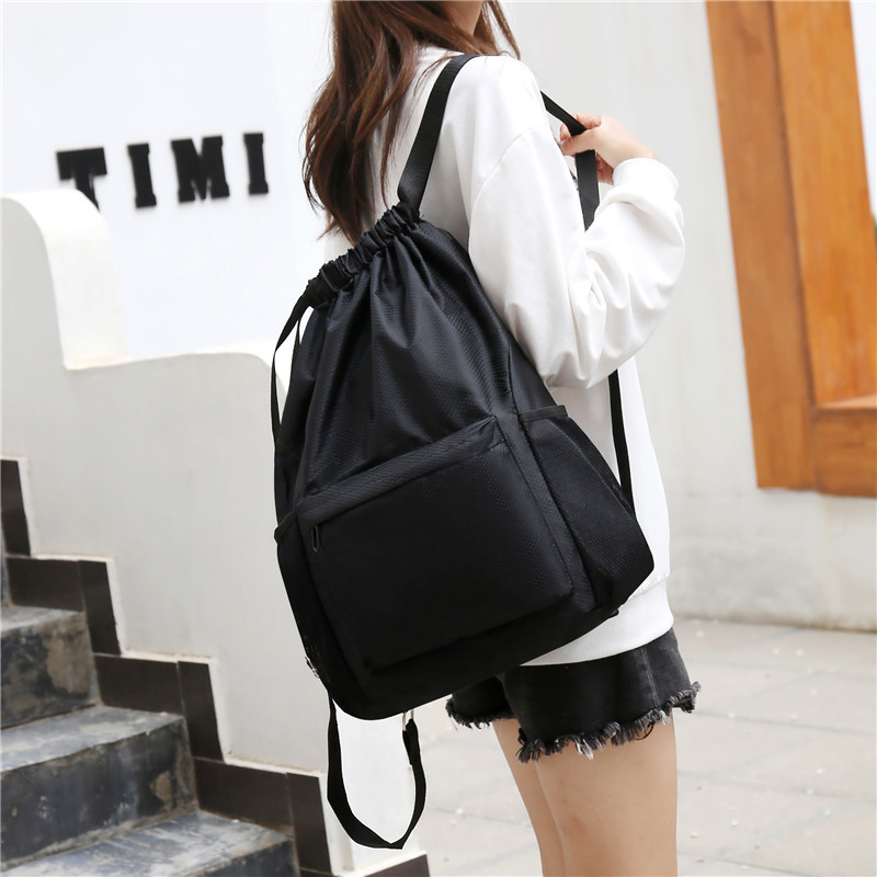 Waterproof Large Sports Drawstring Backpack w/Adjustable Shoulder Strap 32