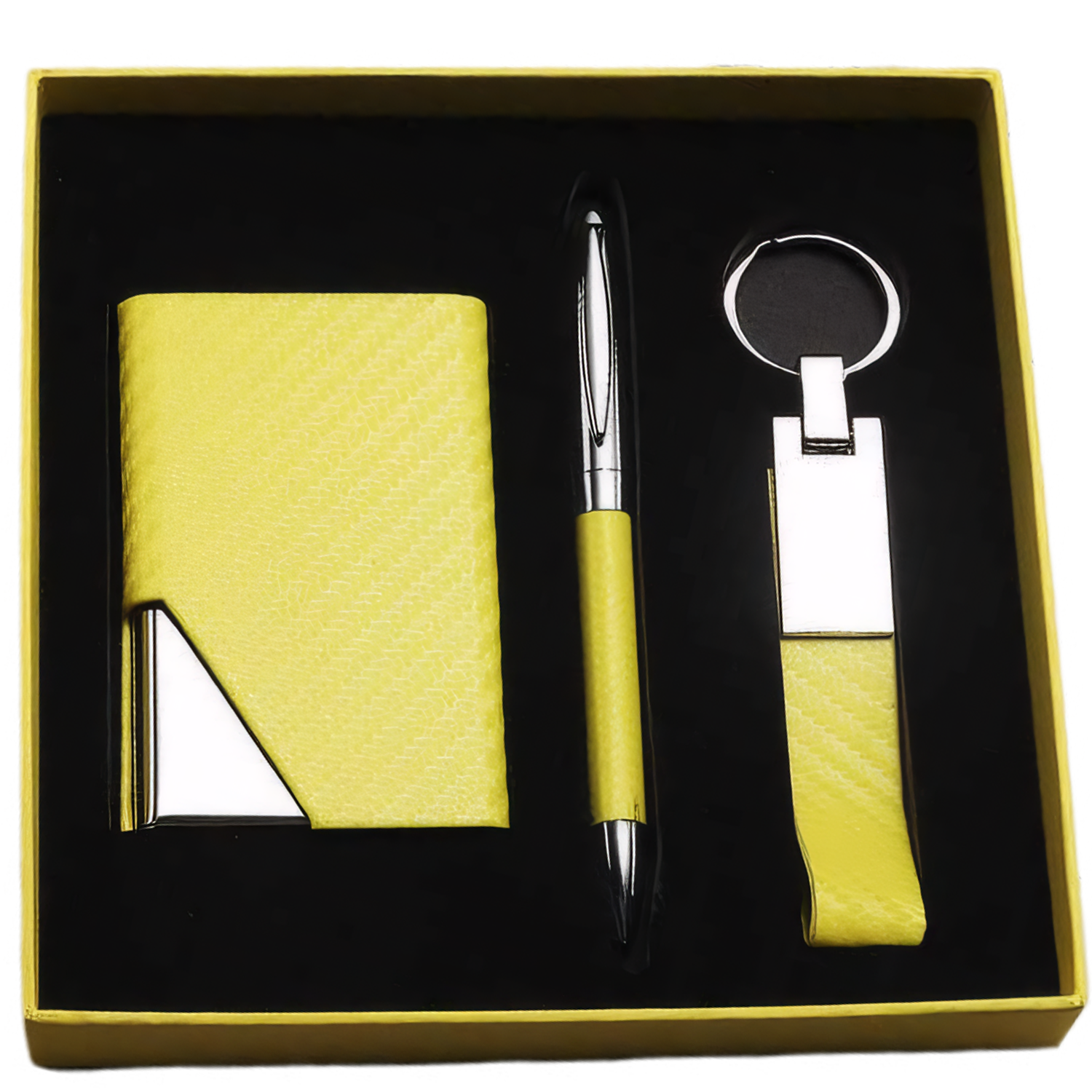 3Pcs Office Ballpoint Pen Card Case Keychain Gift Set 3