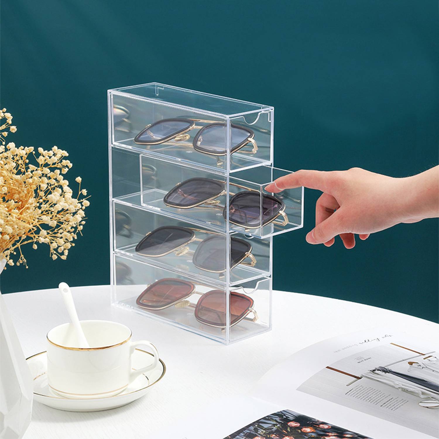 Acrylic Sunglasses and Glasses Custom Storage Case 4