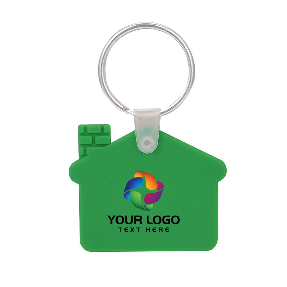 Custom House Shaped Silicone Keychain 5