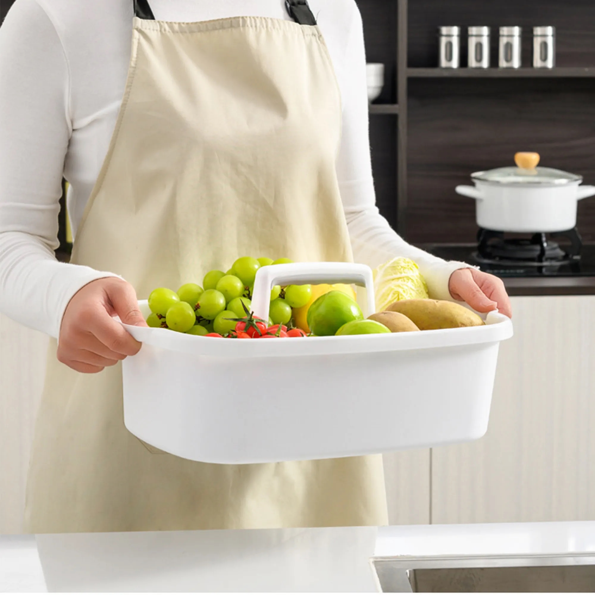 Multipurpose Plastic Storage Basket With Handle 7