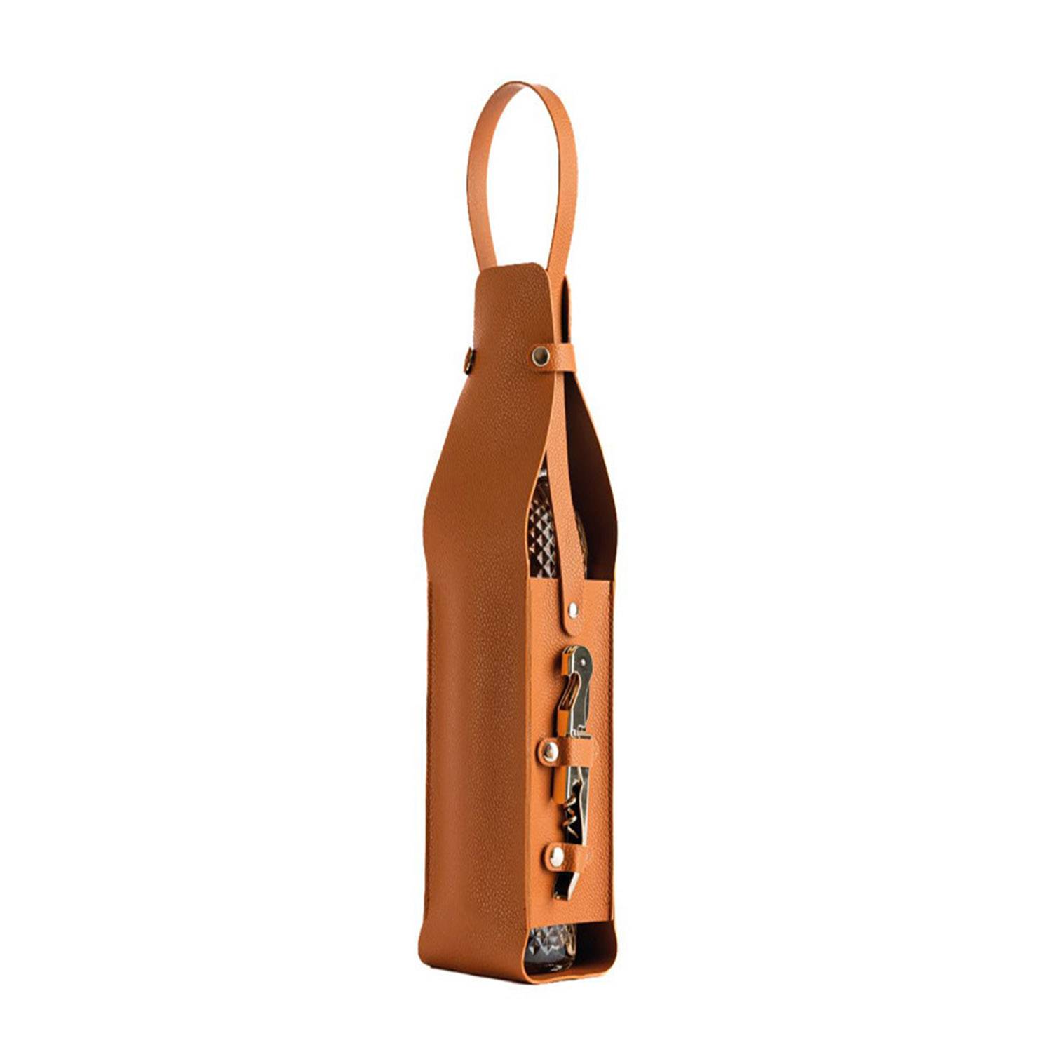 Pu Leather Wine Bottle Carrier Gift Bag 6