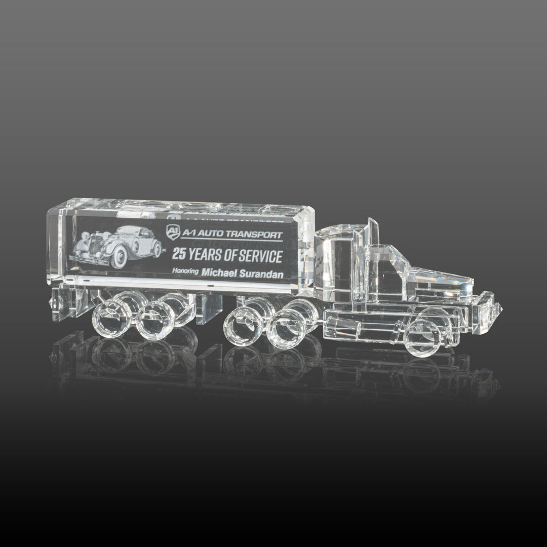 Crystal 18 Wheeler Award 3D 2