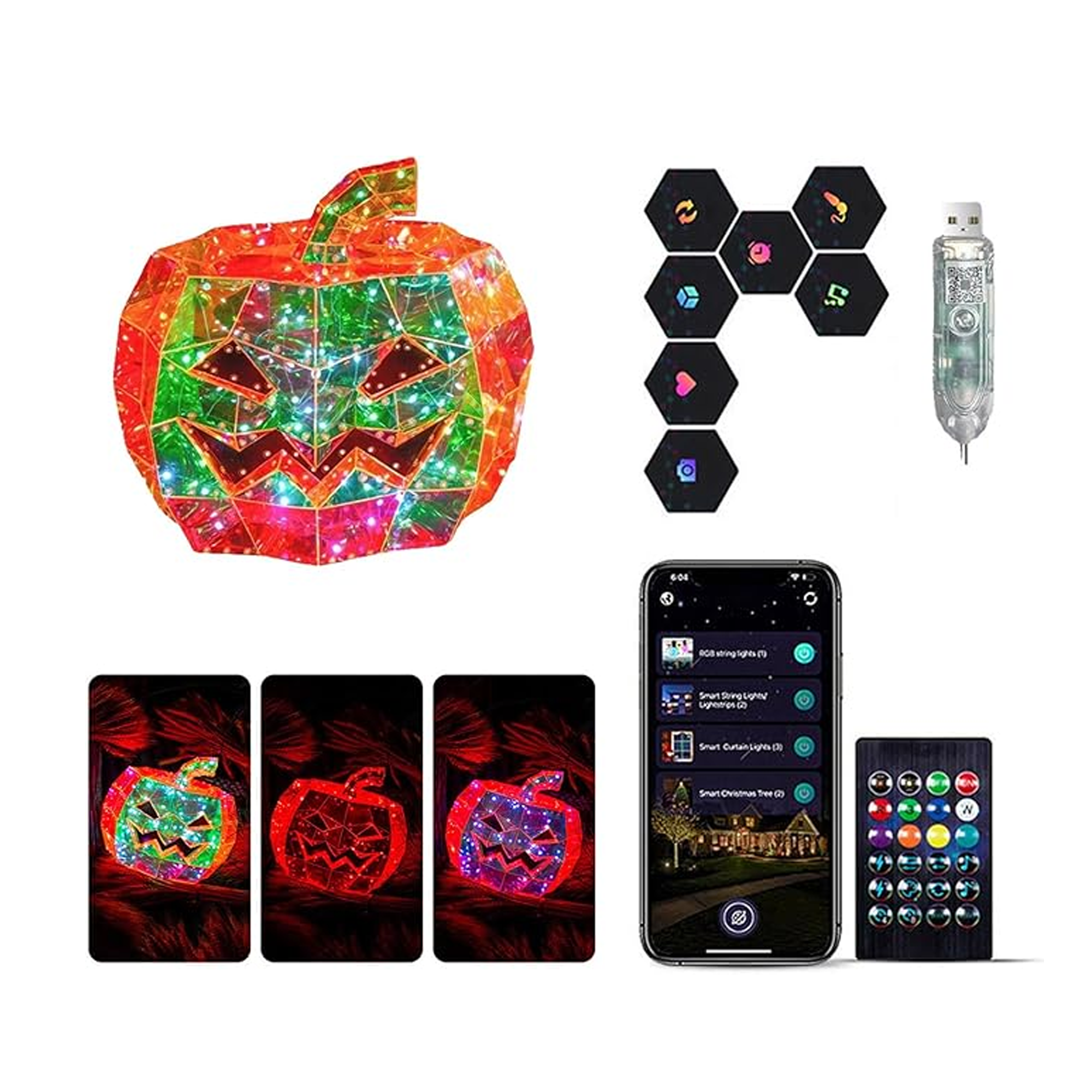 Halloween pumpkin light with app control 2