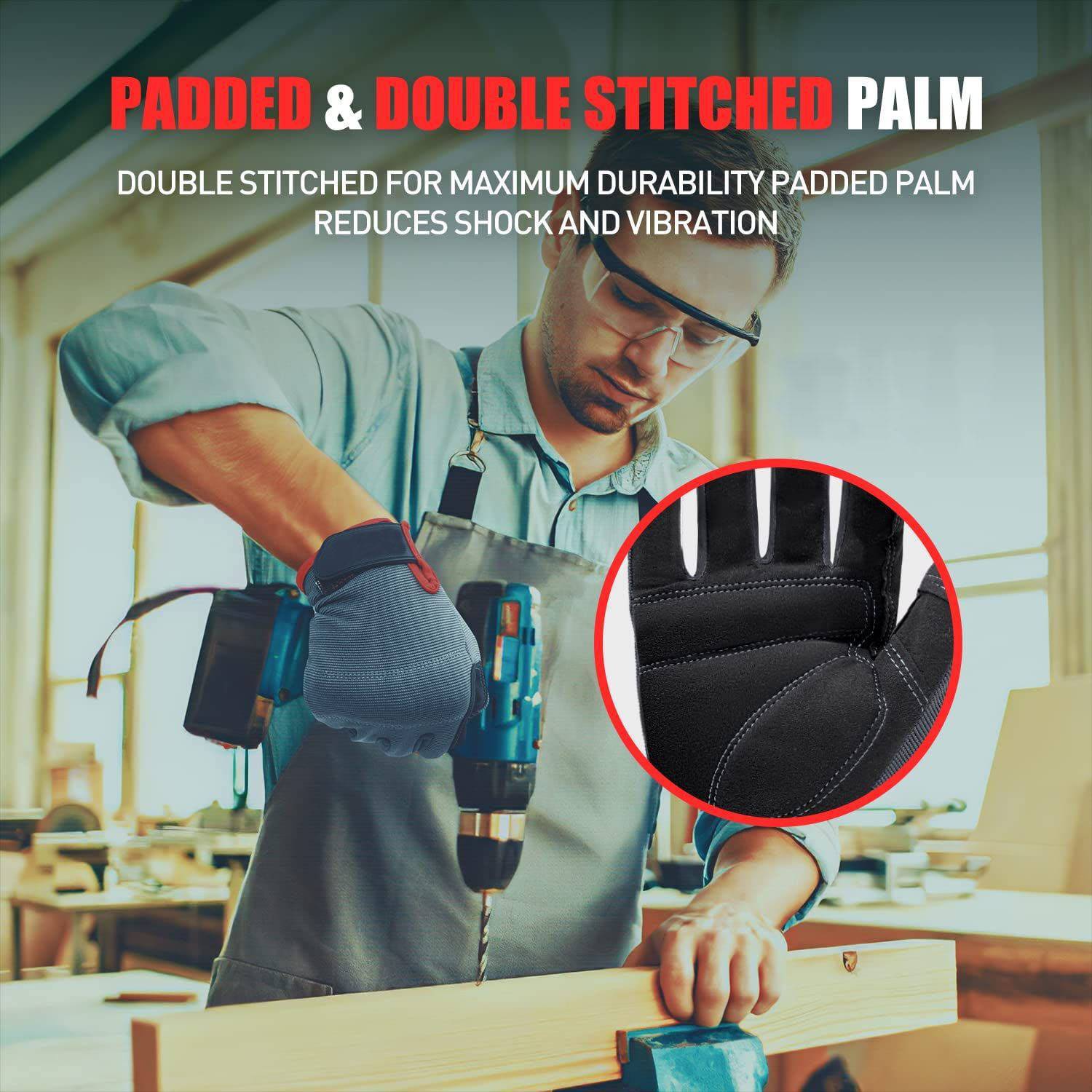 Touchscreen Polyester Work Gloves for Mechanics 7