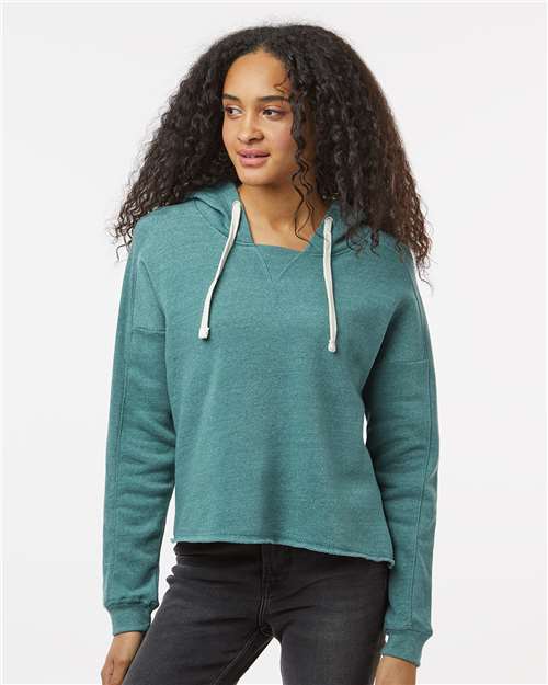 Women's Angel Fleece Crop Hooded Sweatshirt - W23101 5