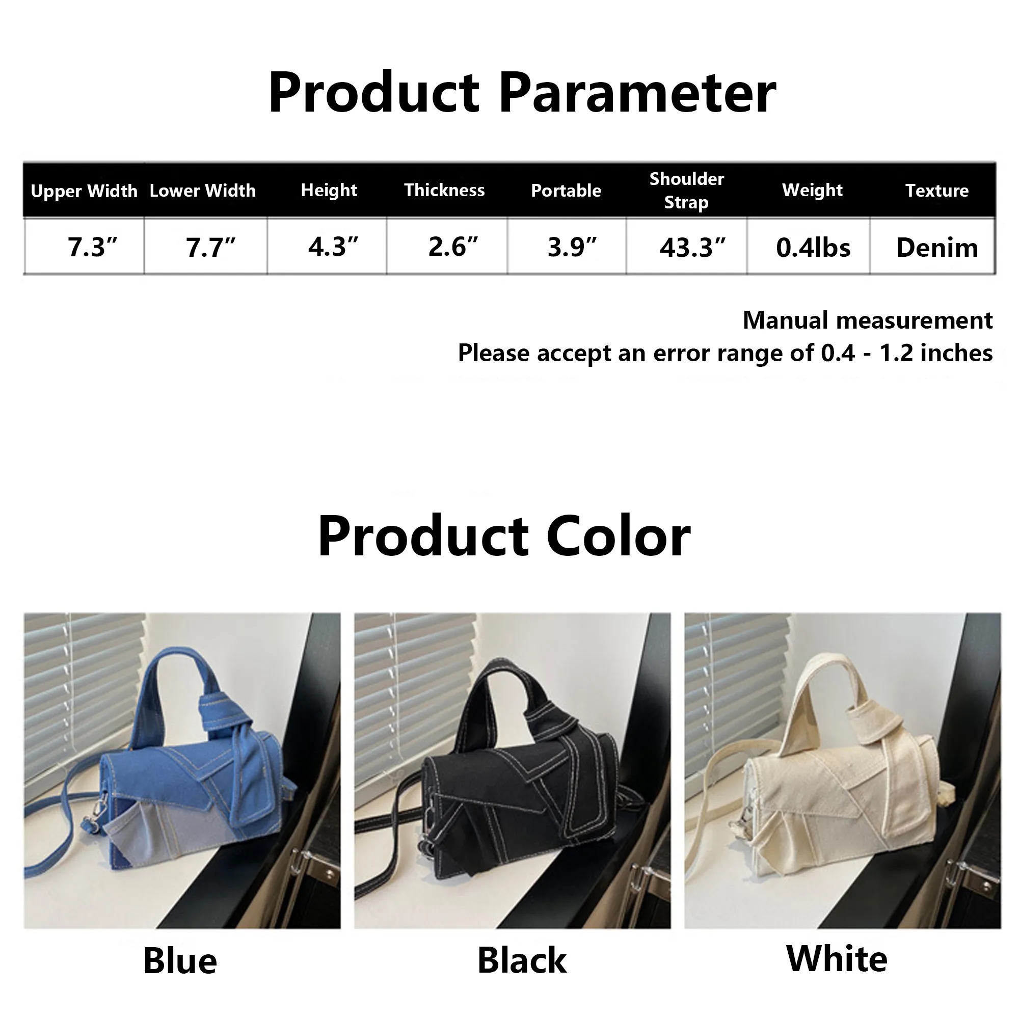 Denim Patchwork Crossbody Bag 9