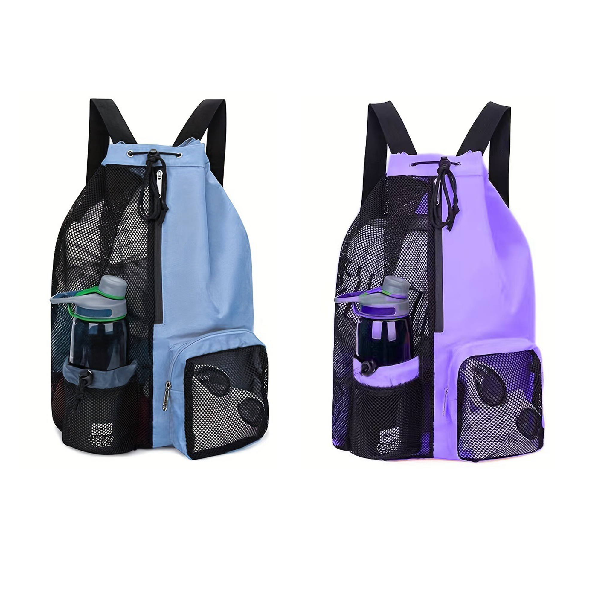 Beach Mesh Drawstring Swim Backpack 3