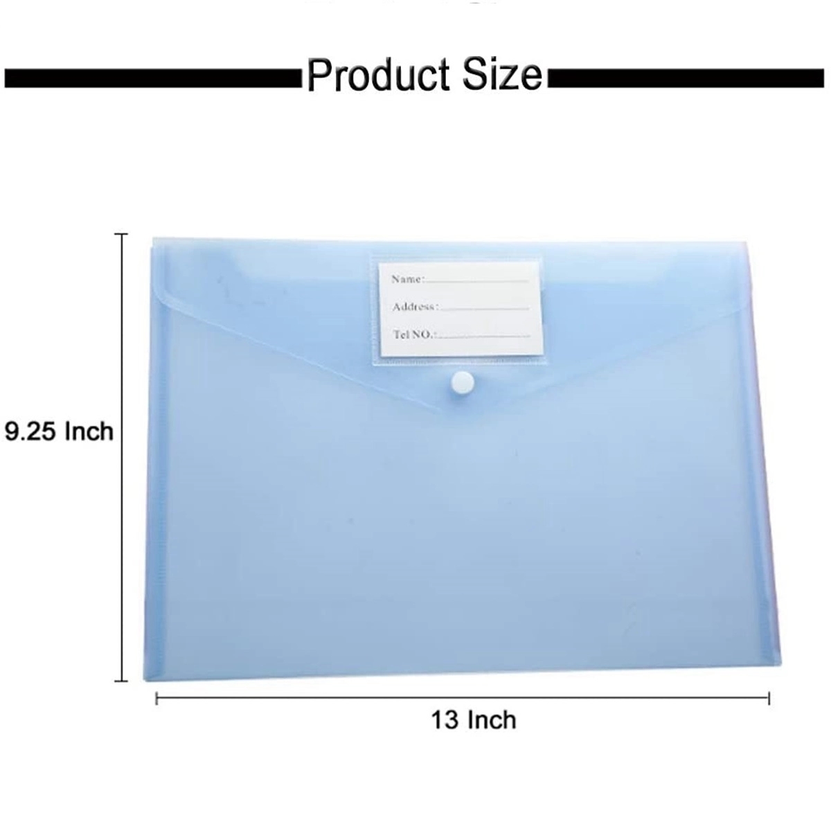 Transparent A4 File Envelopes with Snap Closure 7