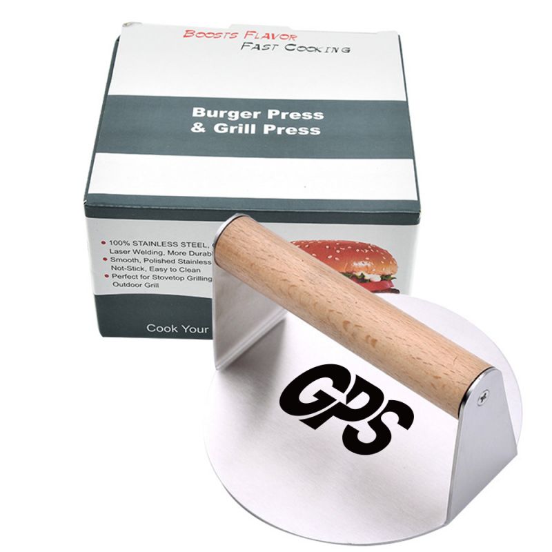5 5/8 " Stainless Steel Burger Patty Press -Square 3