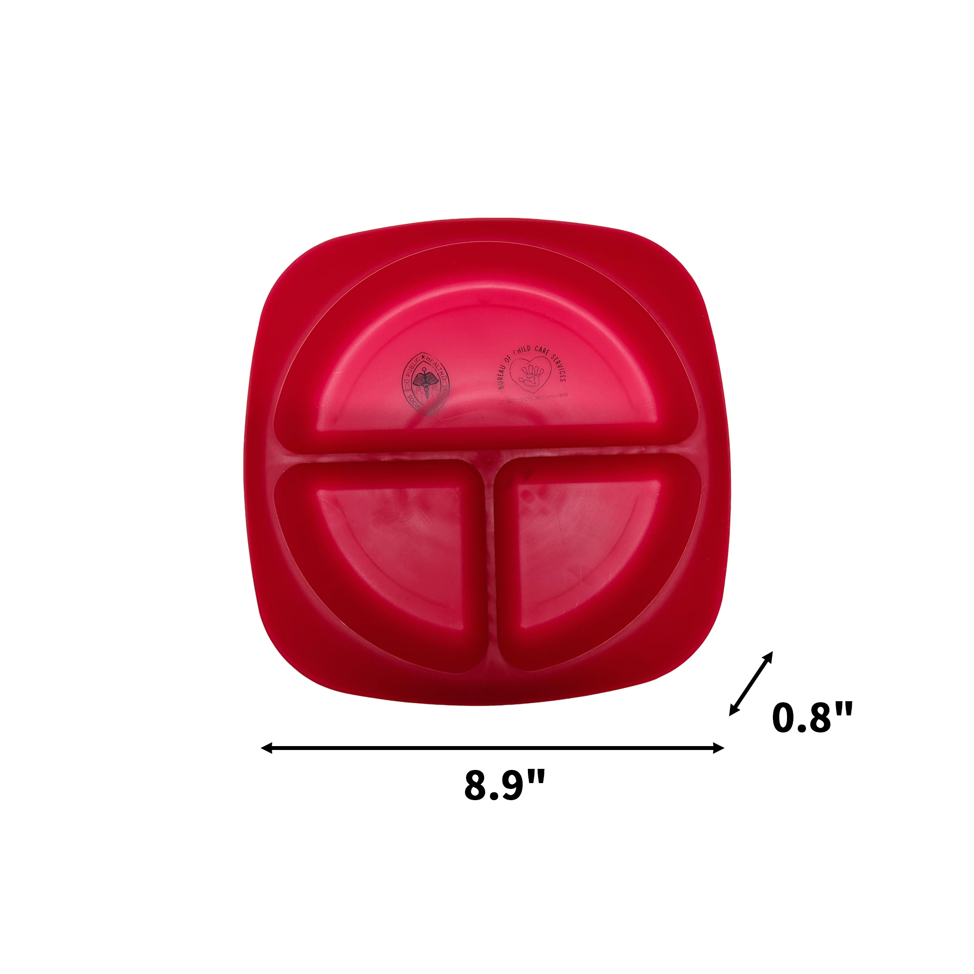 Three Compartment Portion Control Plate Food Grade Polypropylene 3