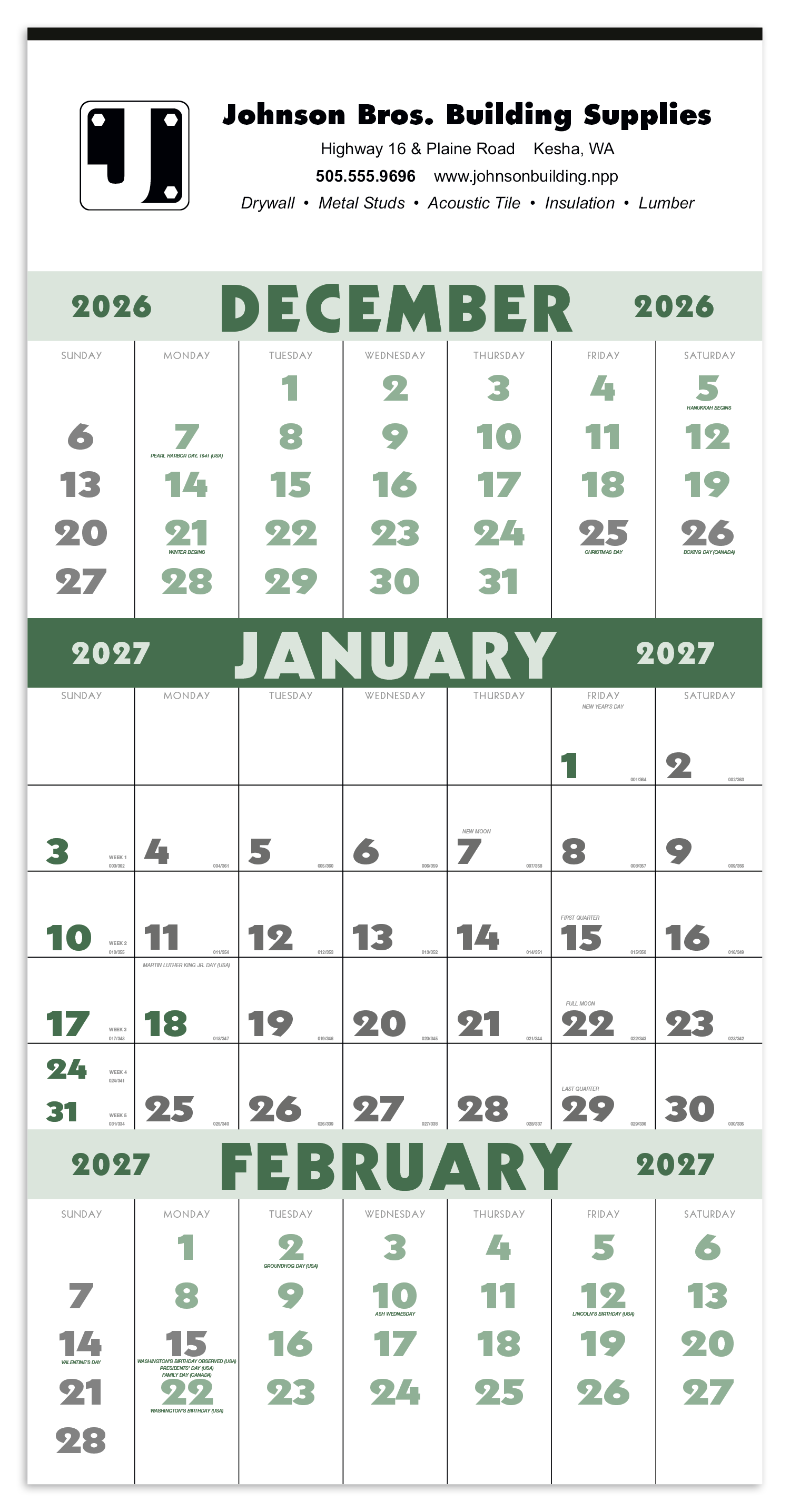 Triumph® Calendars 3-Month Planner (12 Sheet) 11