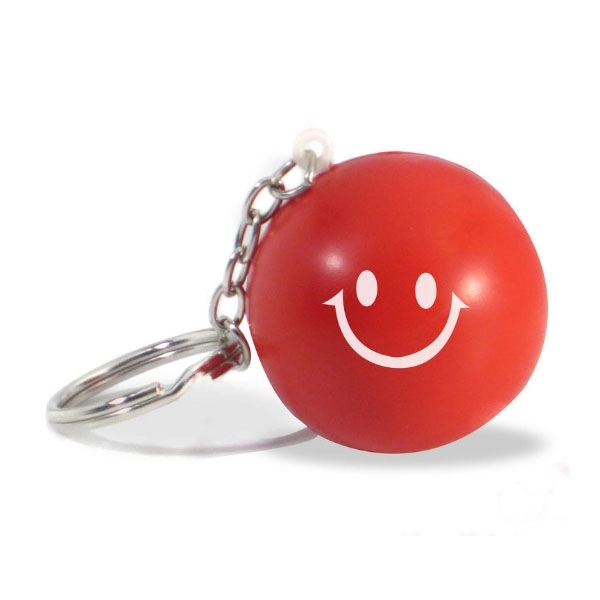 Smile PU Stress Ball Keychain 7