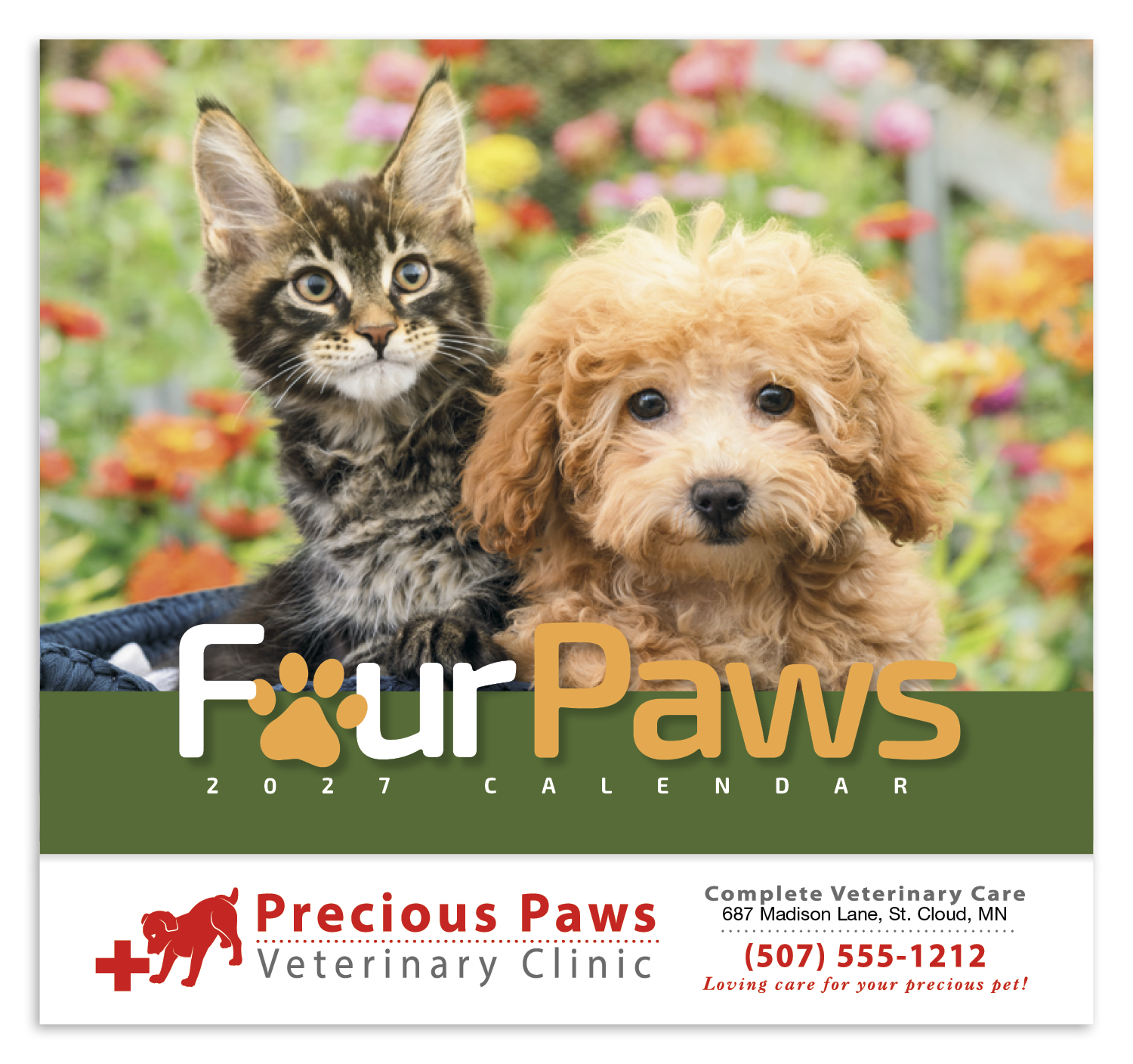 HotLine® Products Four Paws Appointment Calendar - Stapled 22