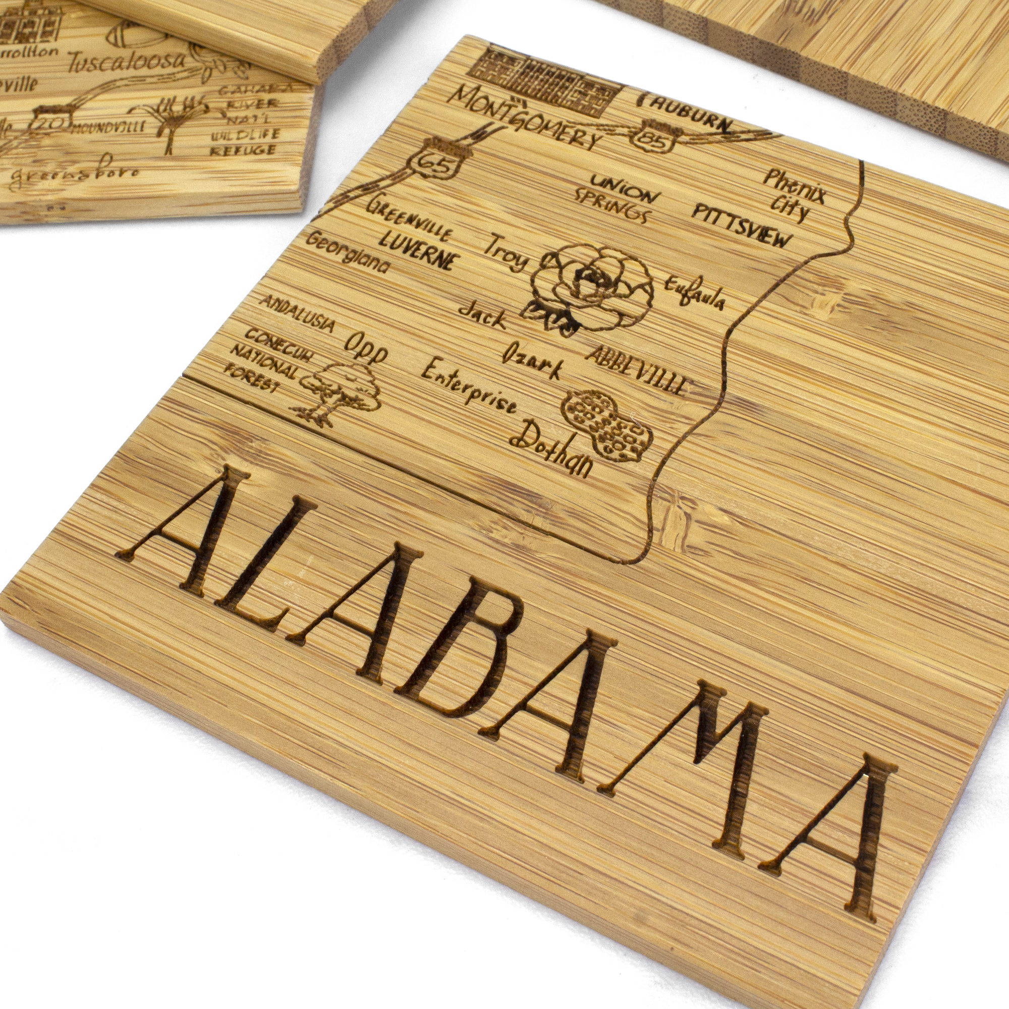 Alabama Puzzle Coaster Set 7