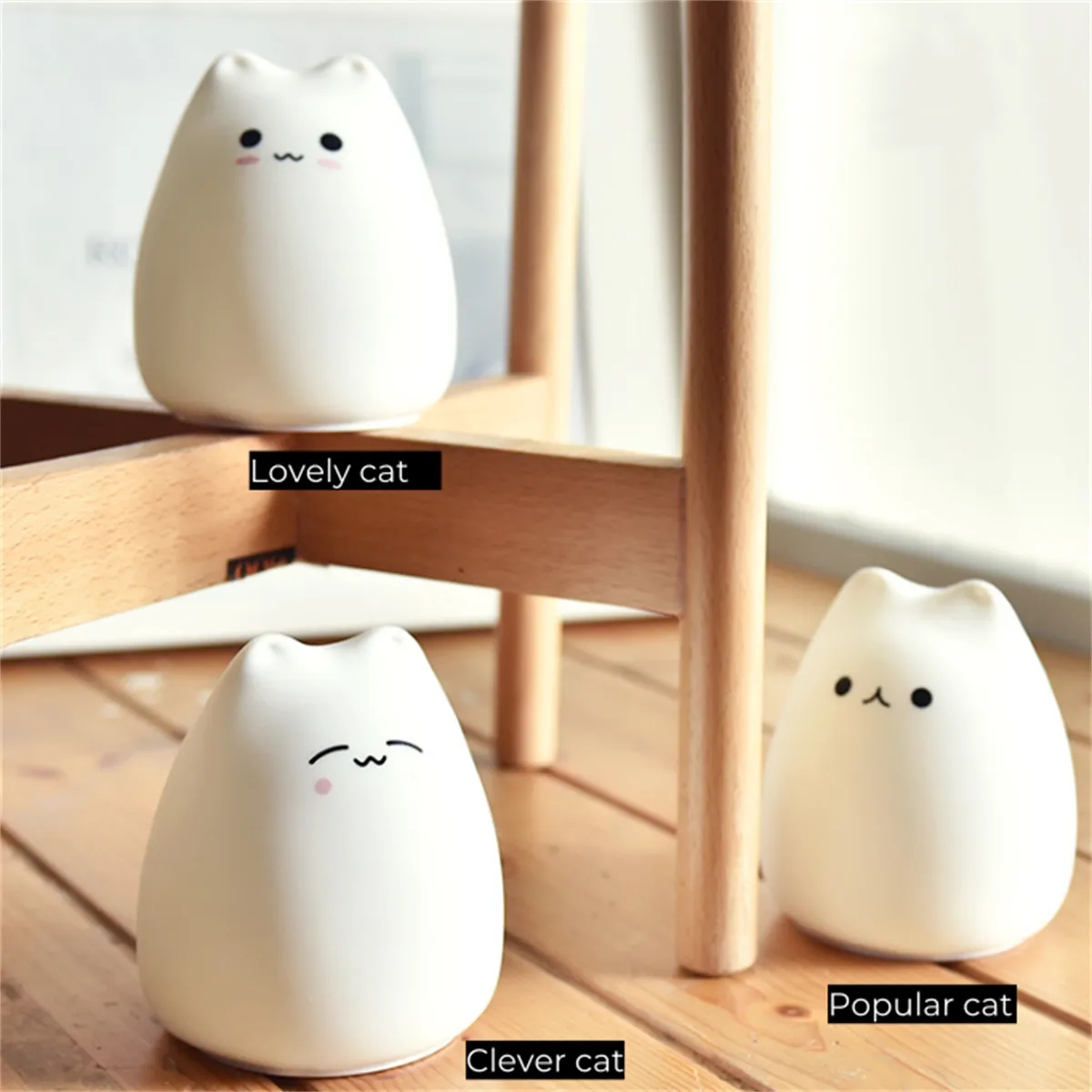 Cute Cat Lamp Night Light for Kids Birthday Gifts 7