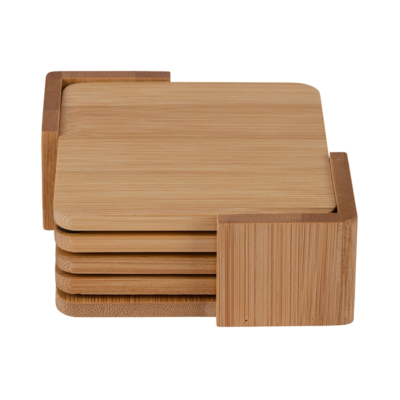 Brandon IV 4-Piece Bamboo Coaster Set 9