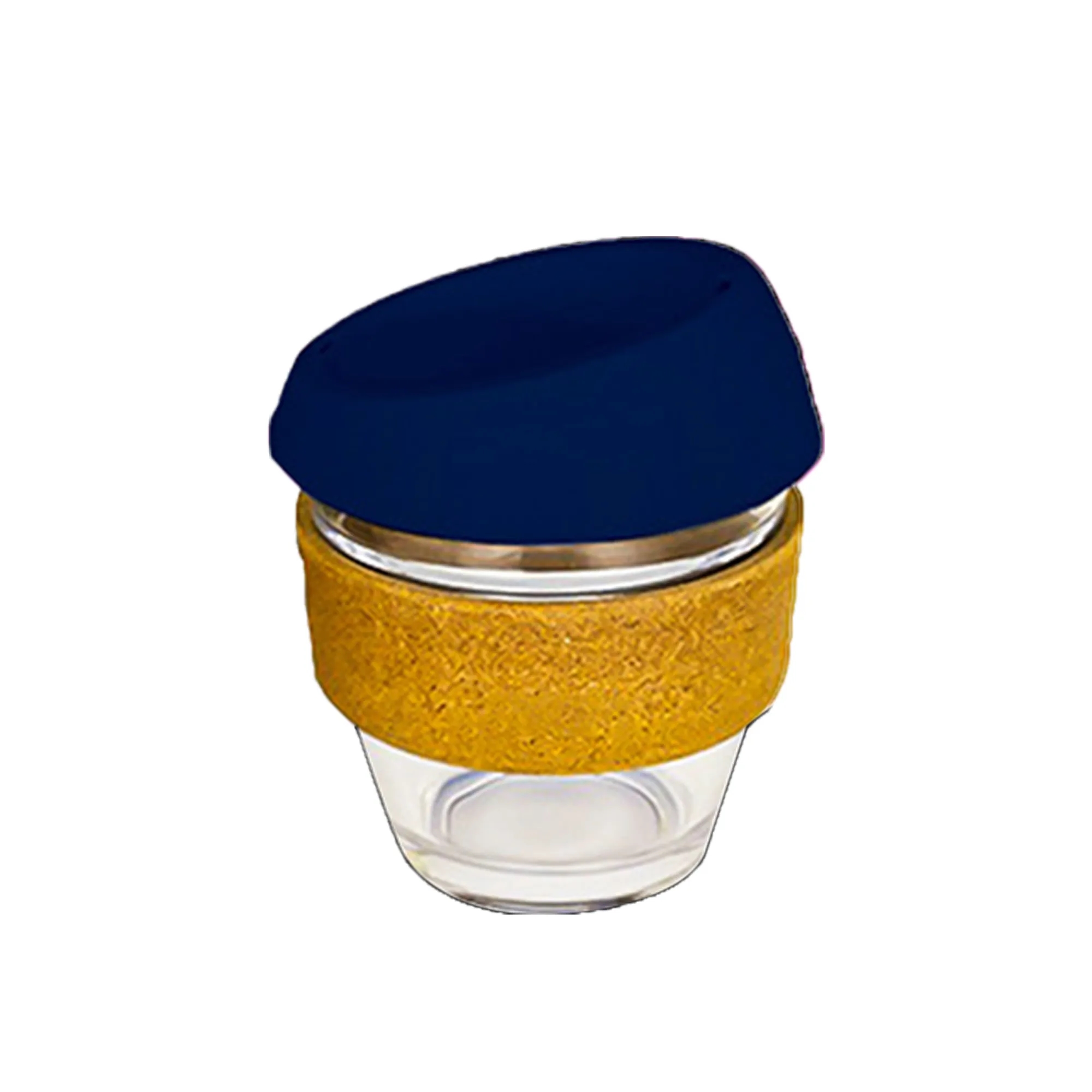 Cork Silicone Insulated Glass Coffee Cup 8oz/12OZ 14