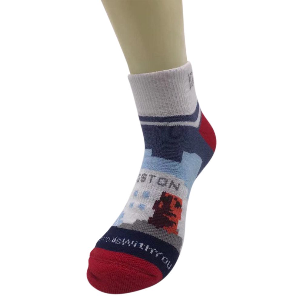 Premium Bamboo Knit Jacquard Athletic Quarter/Ankle Socks 2