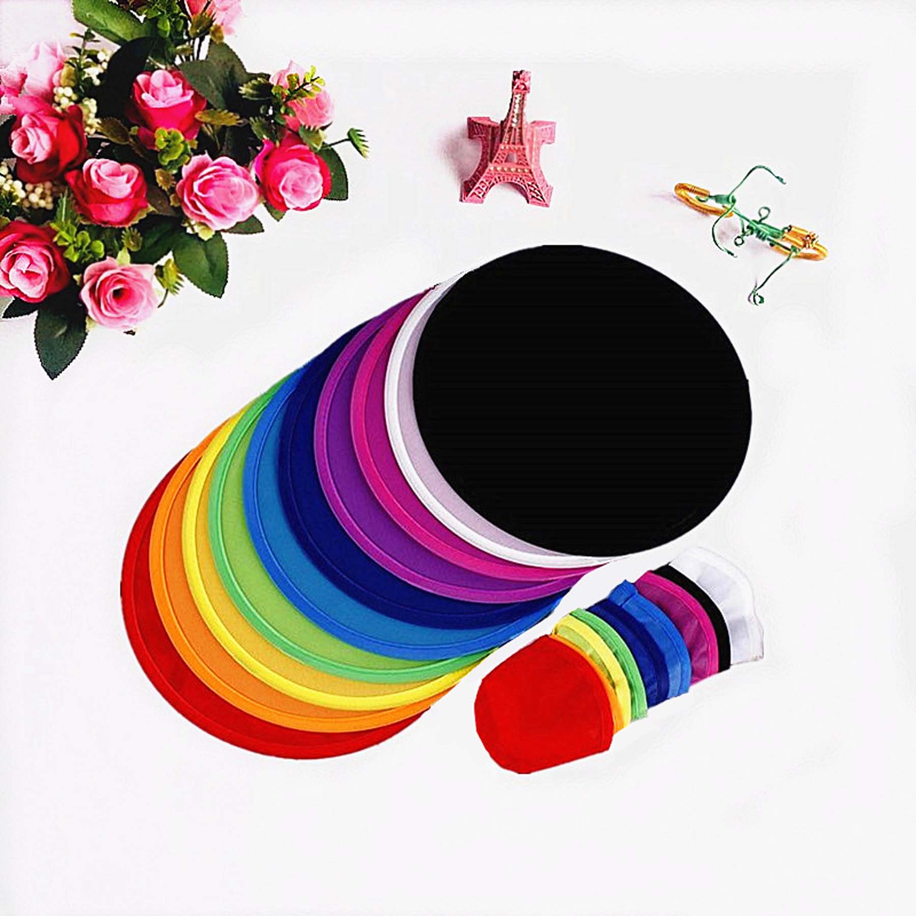 Polyester Folding Fan with Bag 5