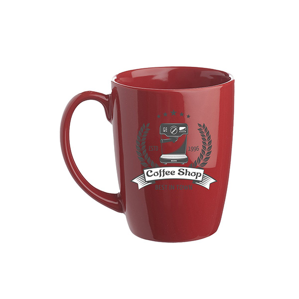 Ceramic Solid Color Curved Mug, 12 oz. 19