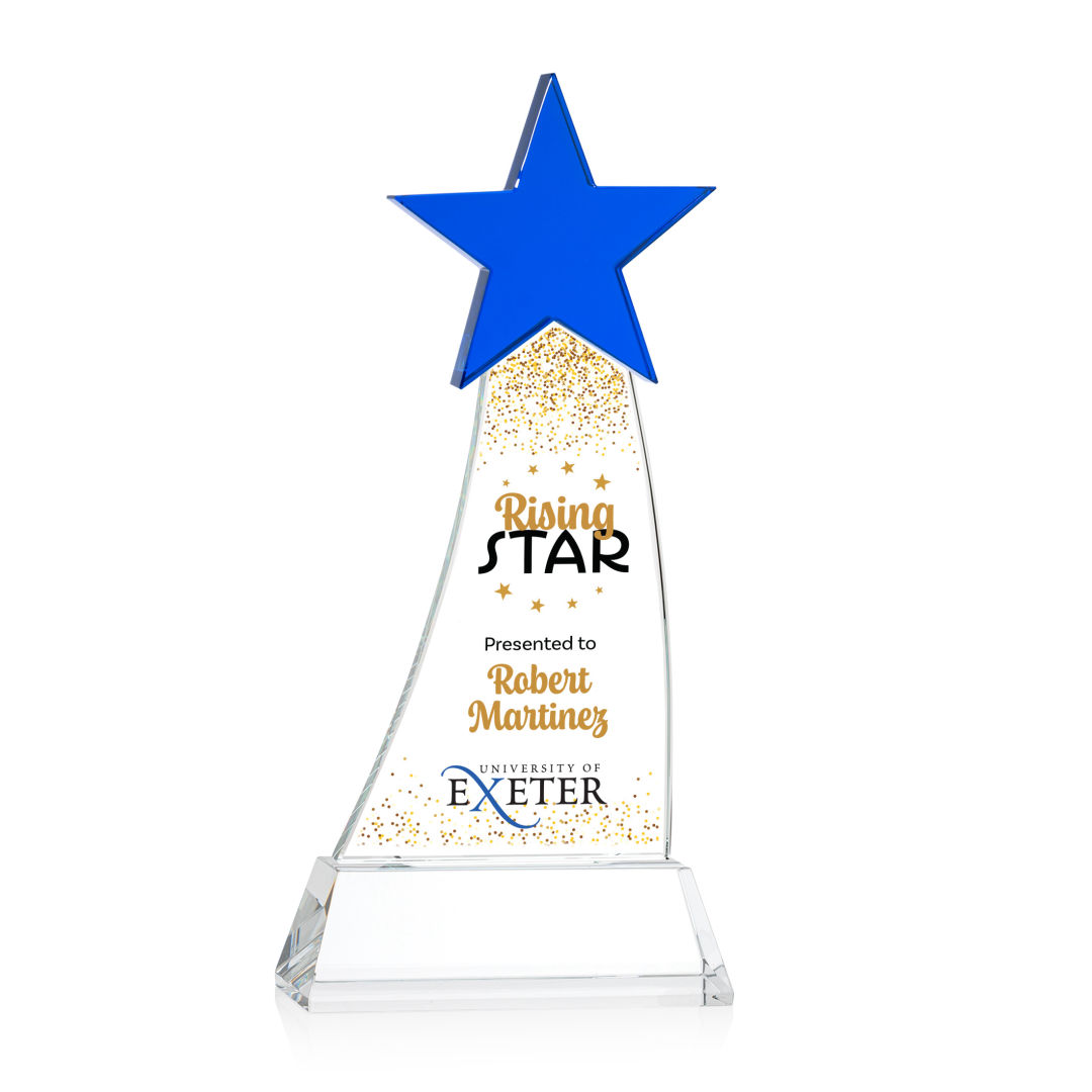Manolita VividPrint™ Award - Blue/Clear