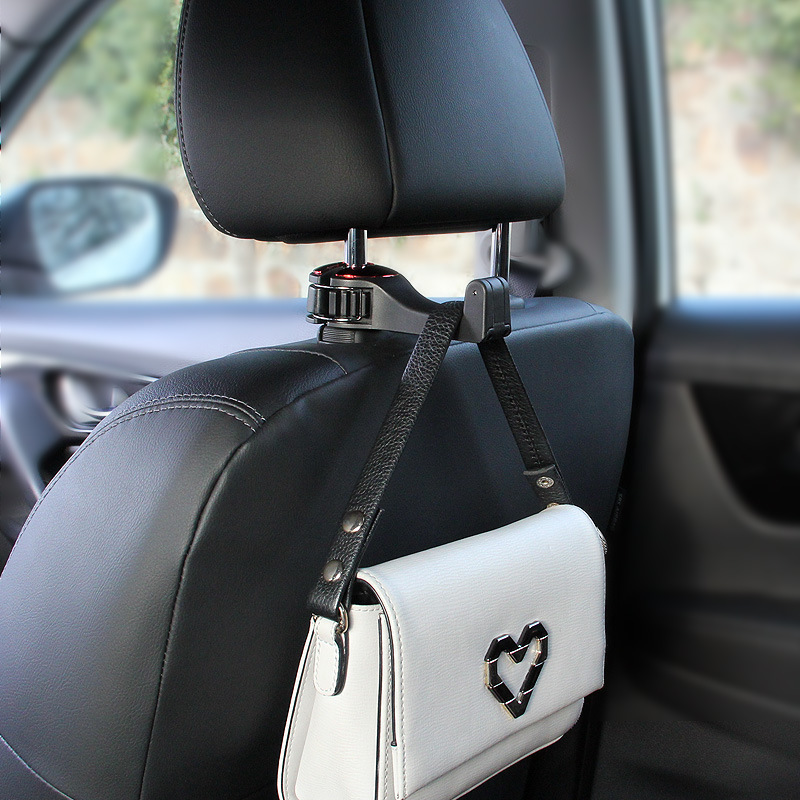 Car Headrest Hidden Hook with Phone Holder 4