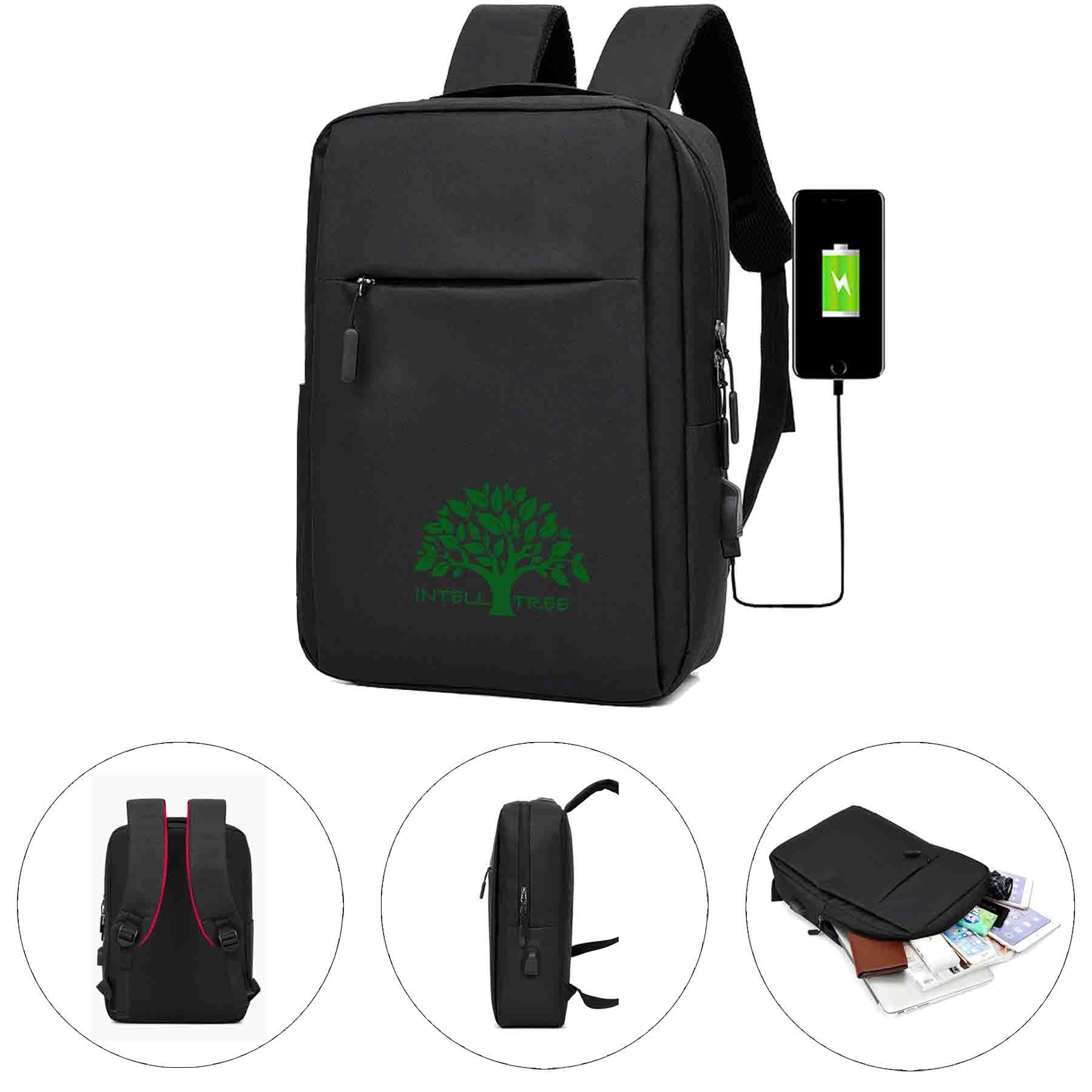Water Resistant Laptop Backpack With Usb Charging Port 6