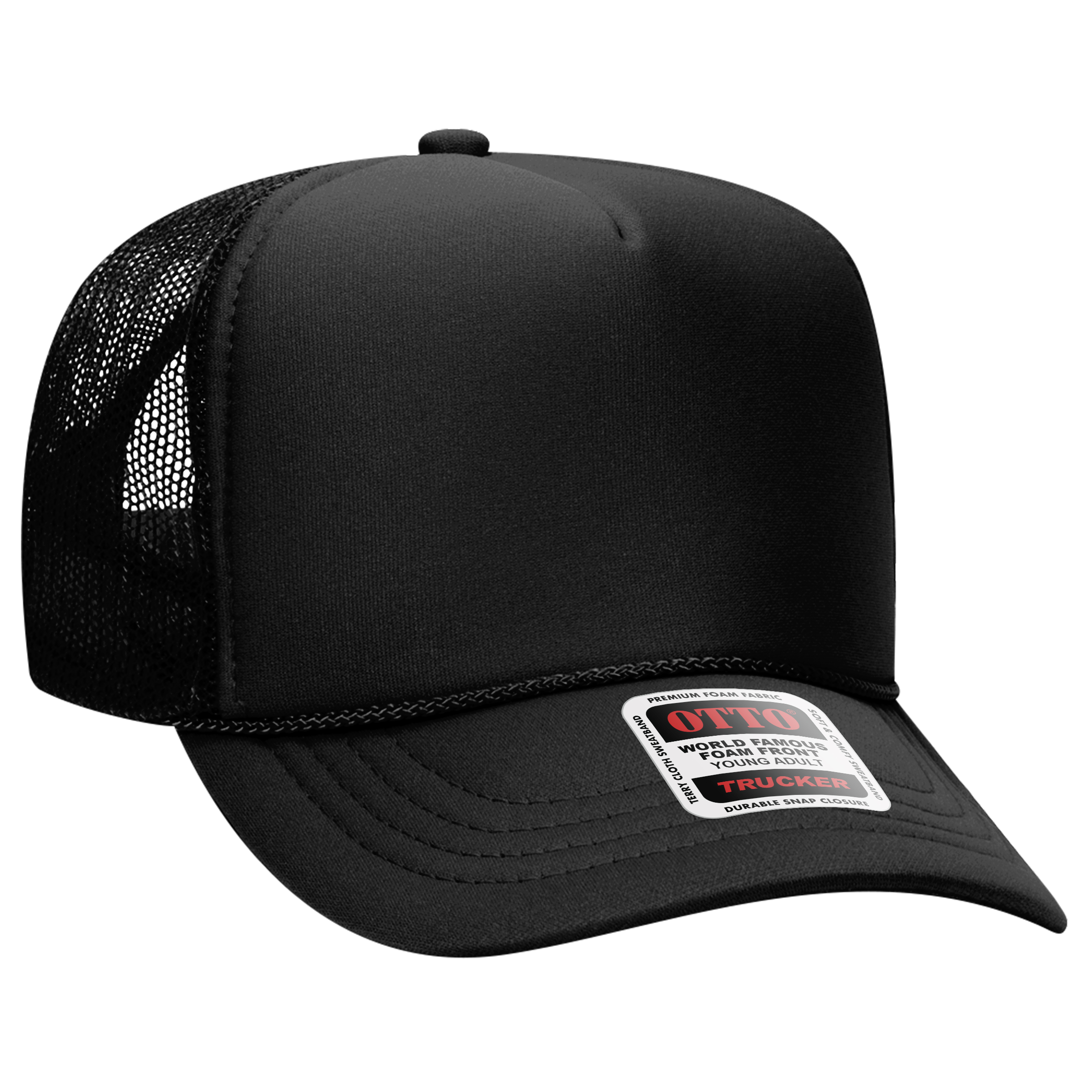 OTTO CAP® 5 Panel High Crown Mesh Back Trucker Hat 223