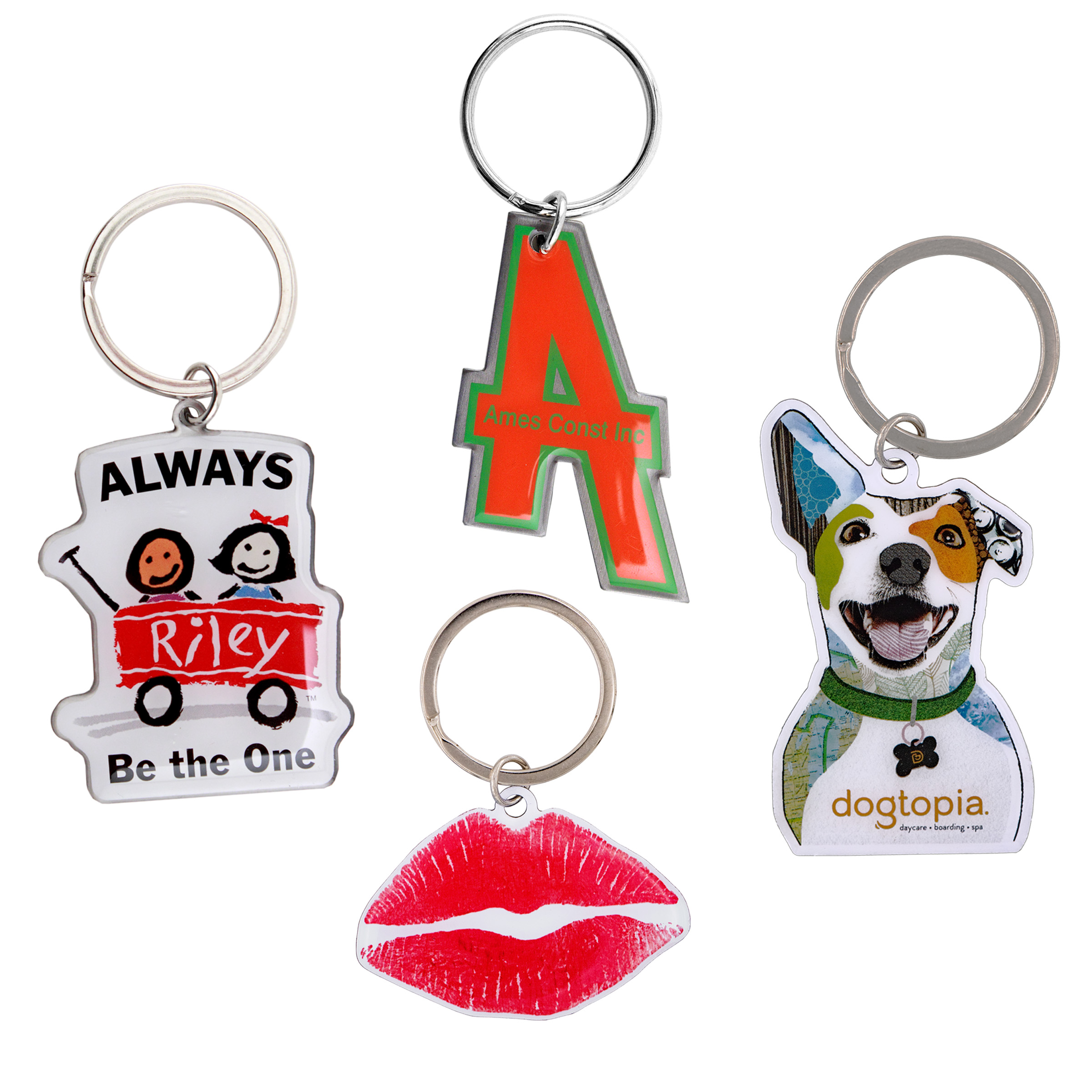 Full Color Custom Keytag Keychain (1-1/2")