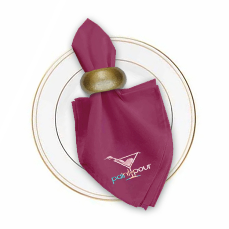 17 in. x 17 in. PolyPoplin™ Napkin (Embroidery Logo/Text) 35