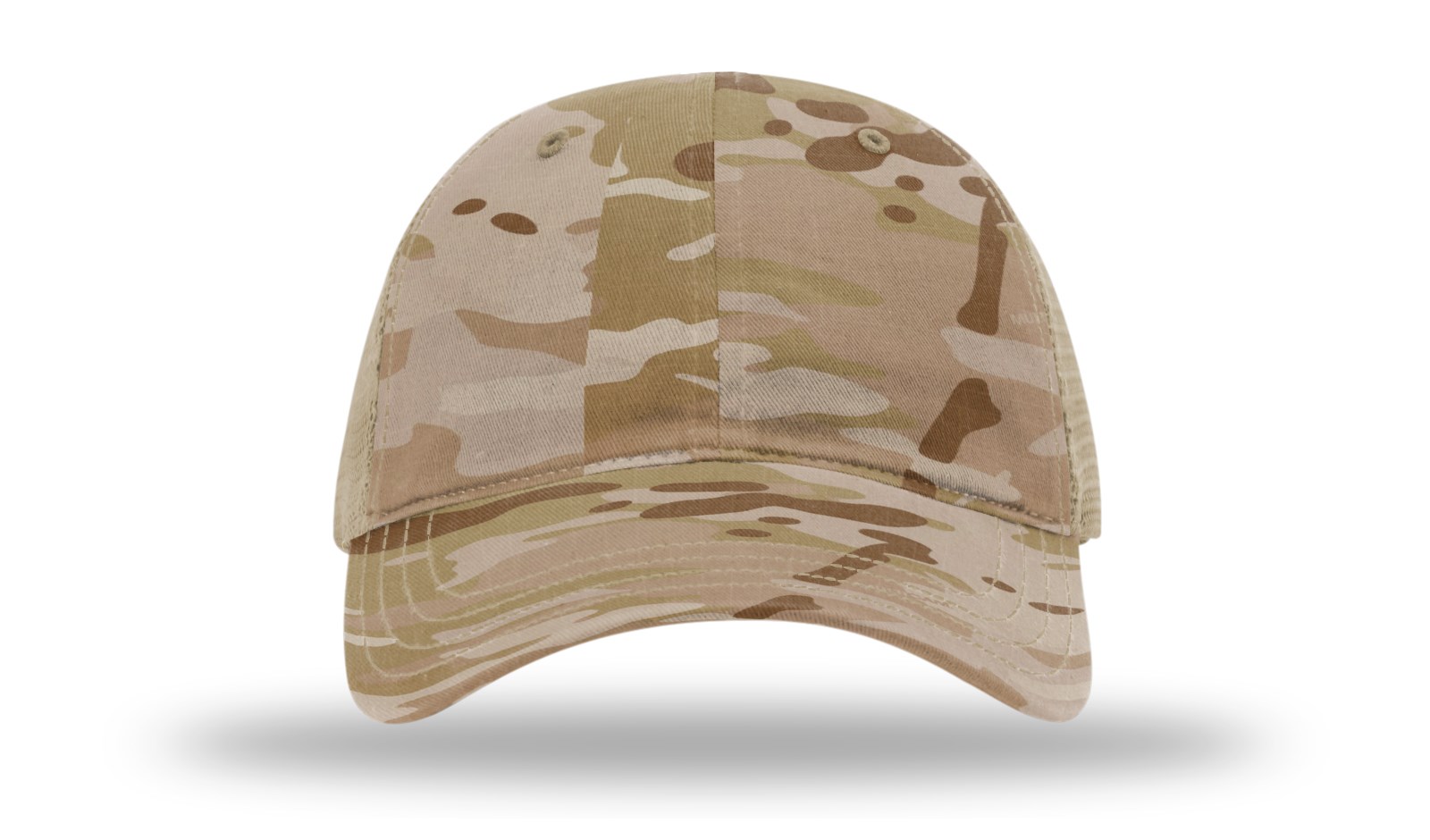 Richardson 112PT 6-Panel Printed Tactical Snapback Trucker Hat w/ Leatherette Patches or Embroidery 25