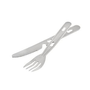 3 In 1 Stainless Steel Flatware Knife Fork Spoon Set With Clear Pouch 15