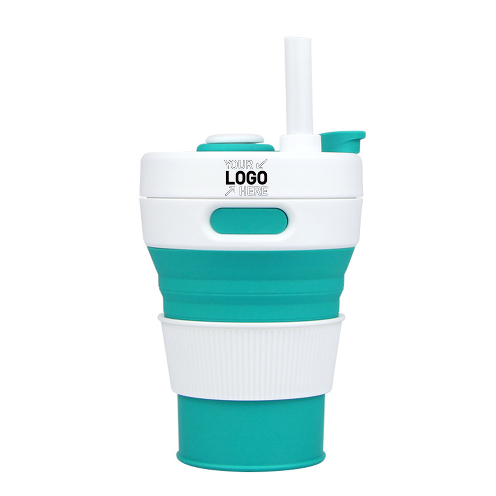 Folding water cup with straw 4