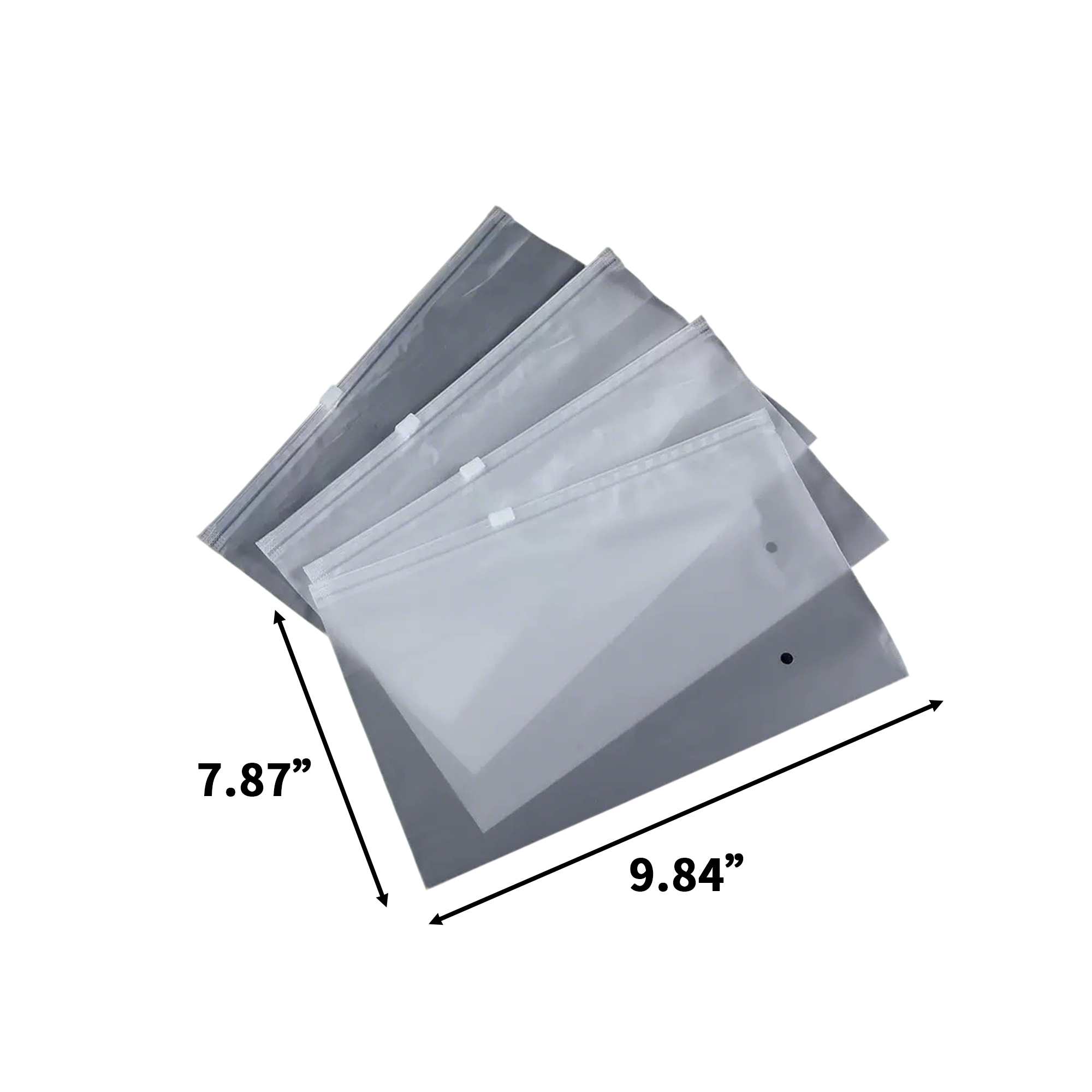 Translucent Zip Closure Storage Pouch 9.9" Length X 7.9" Width 2