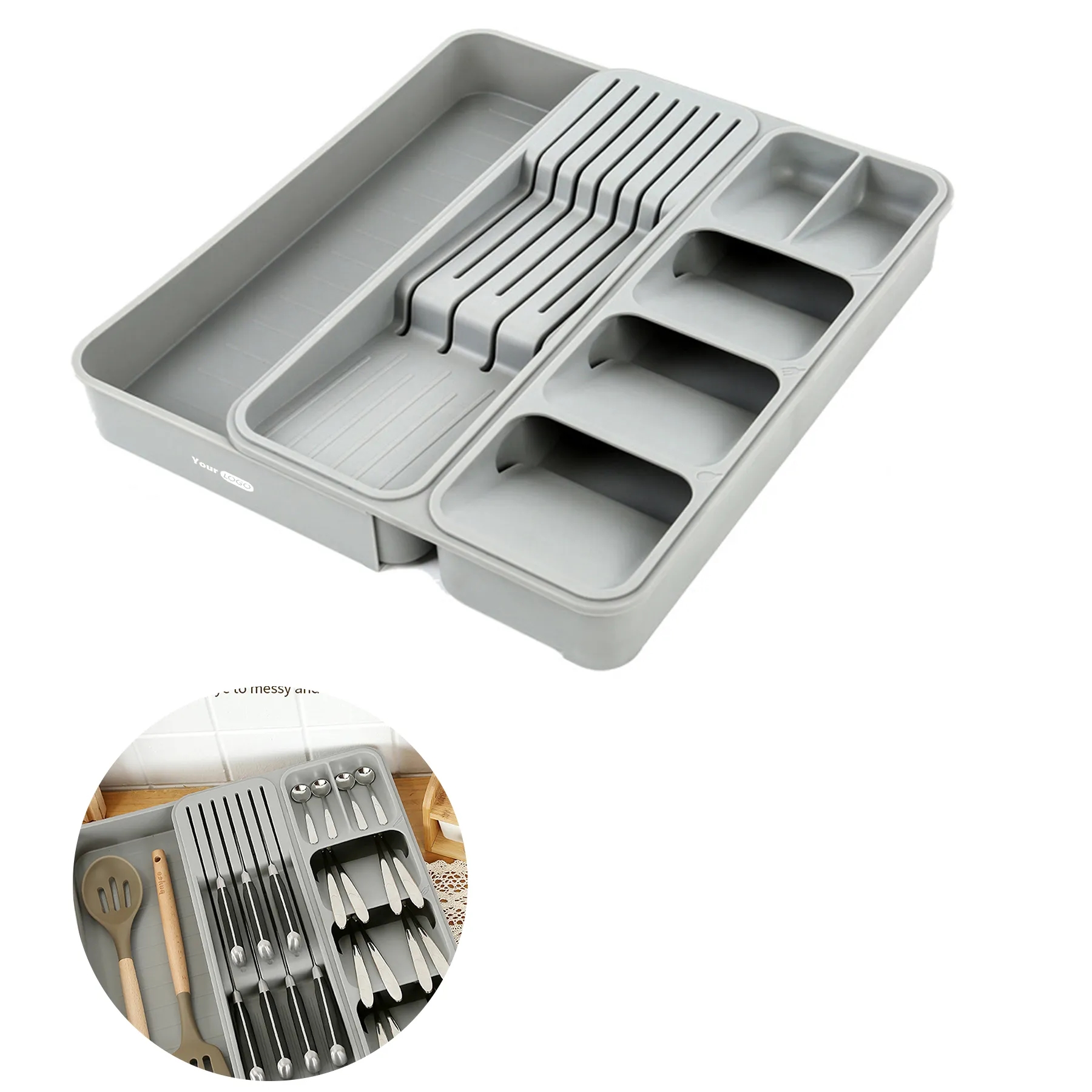 Polypropylene Single Knife Holder Kitchen Storage Box 3
