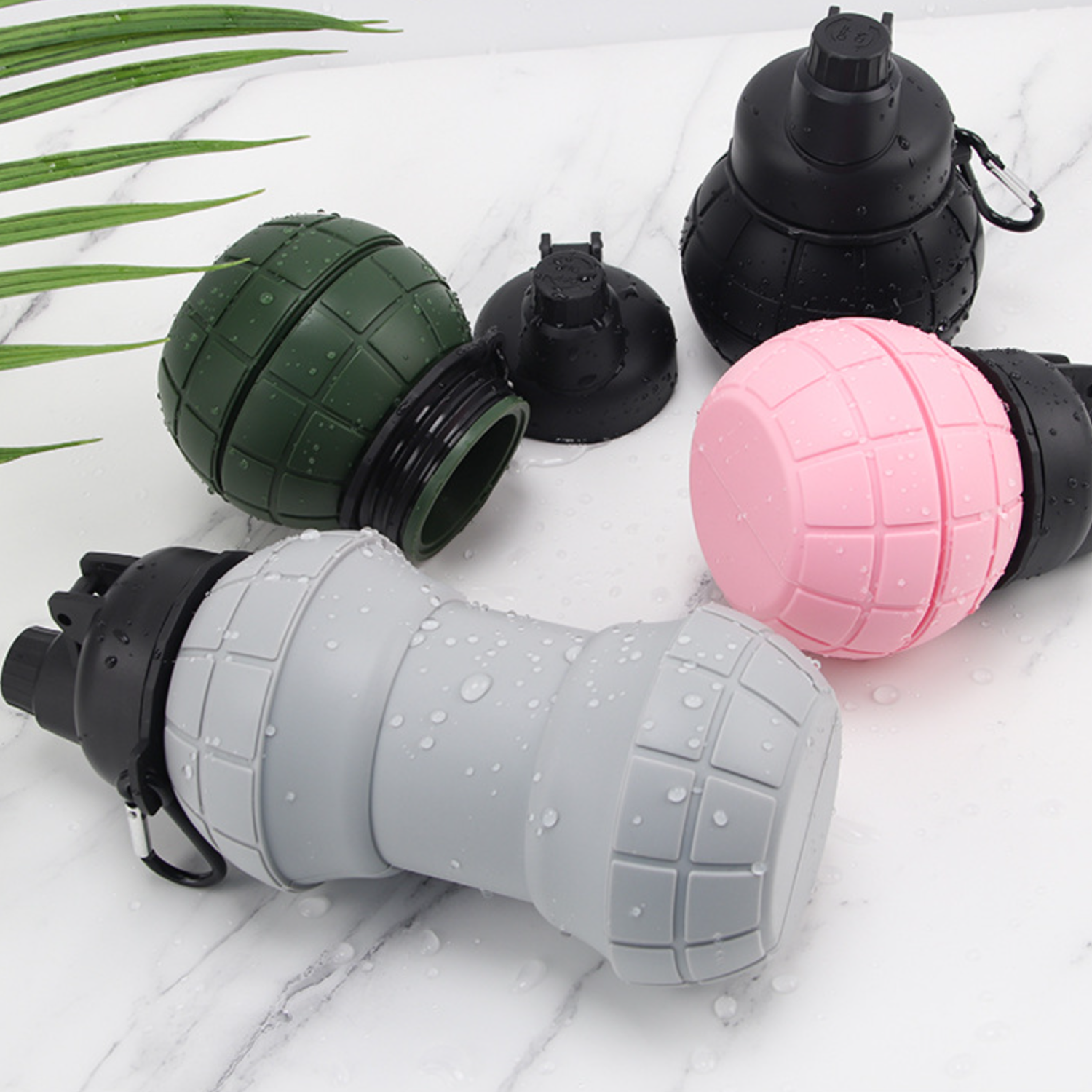 18oz Collapsible Travel Water Bottle Silicone Foldable Cup 9