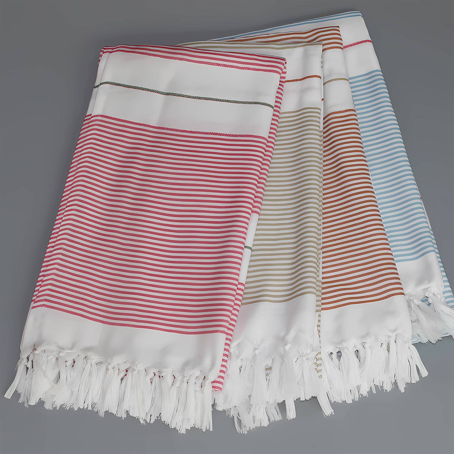 Turkish Tassel Striped Beach Towel 5
