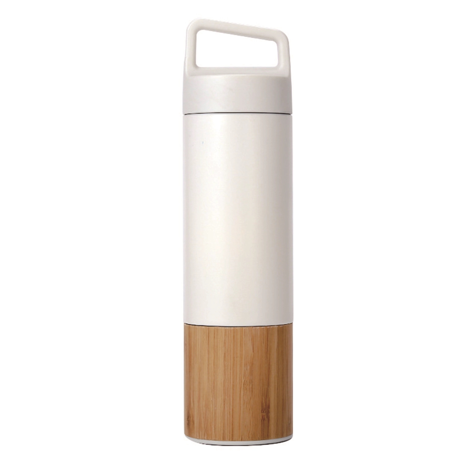20Oz. Bamboo- Wrapped Insulated Water Bottle With Handle, custom water bottle with logo imprint 4
