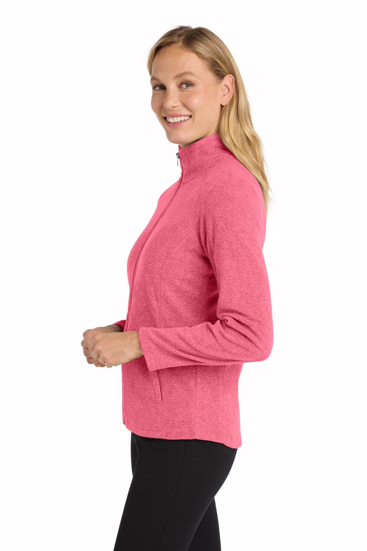 Port Authority Women's Heather Microfleece Full-Zip Jacket. L235 42