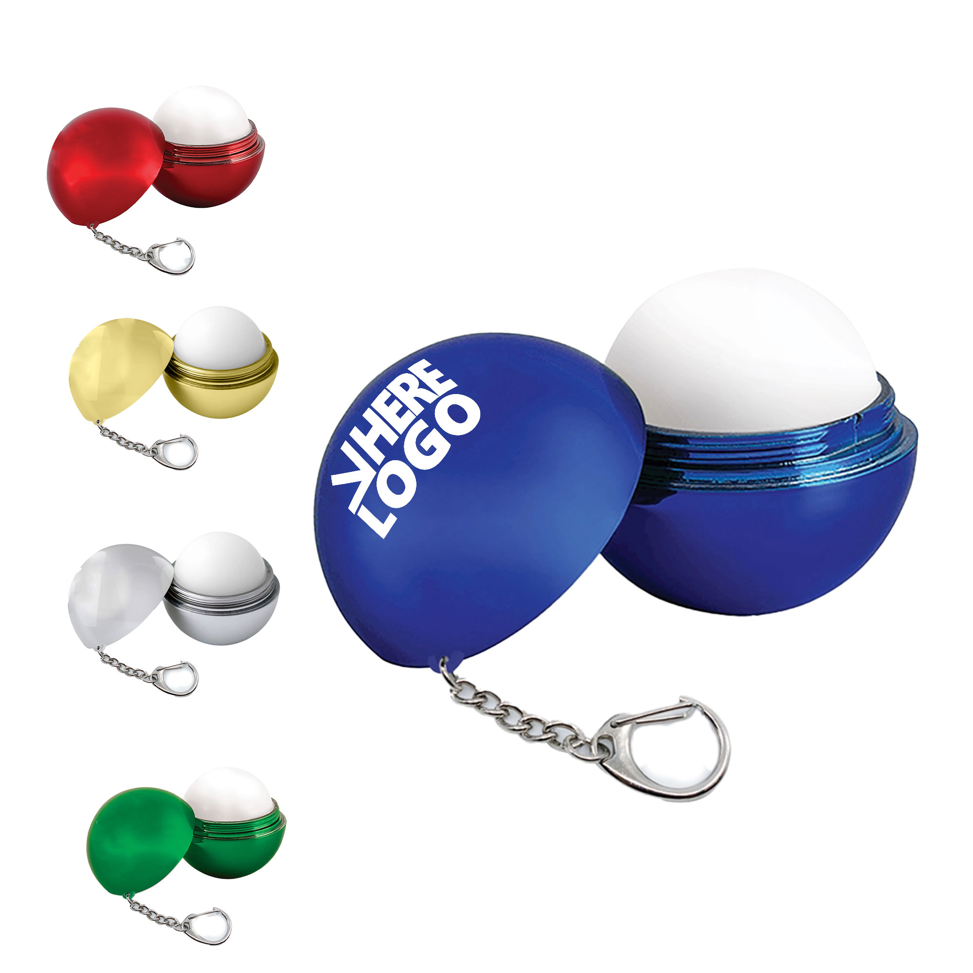 MOQ 20 Metallic Lip Balm Key Chain Lip Care 1