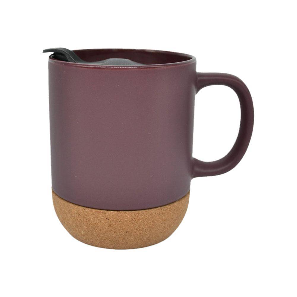 Ceramic Cork Bottom Mug with Lid 6