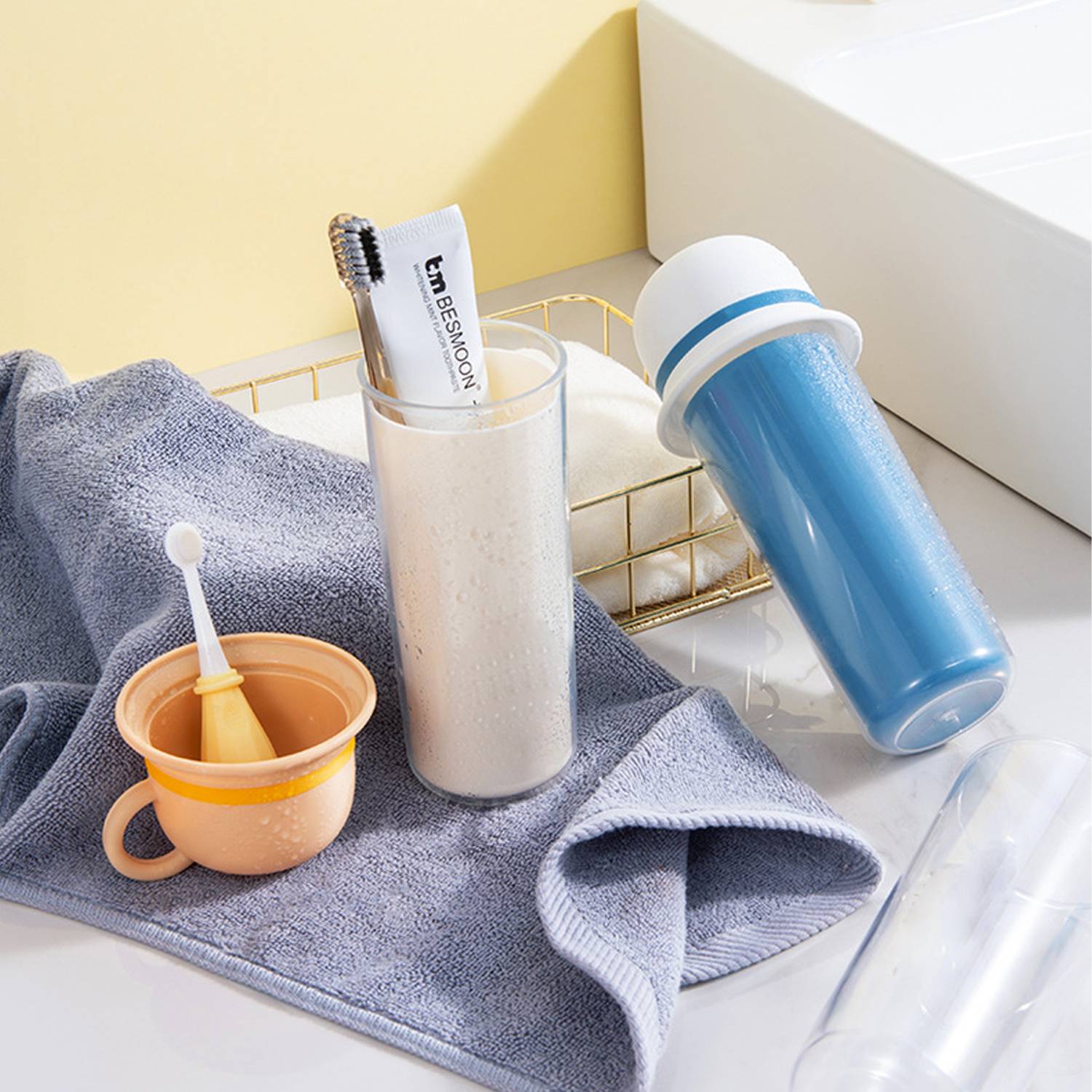 Three In One Portable Travel Toothbrushmouthwash Cup 3