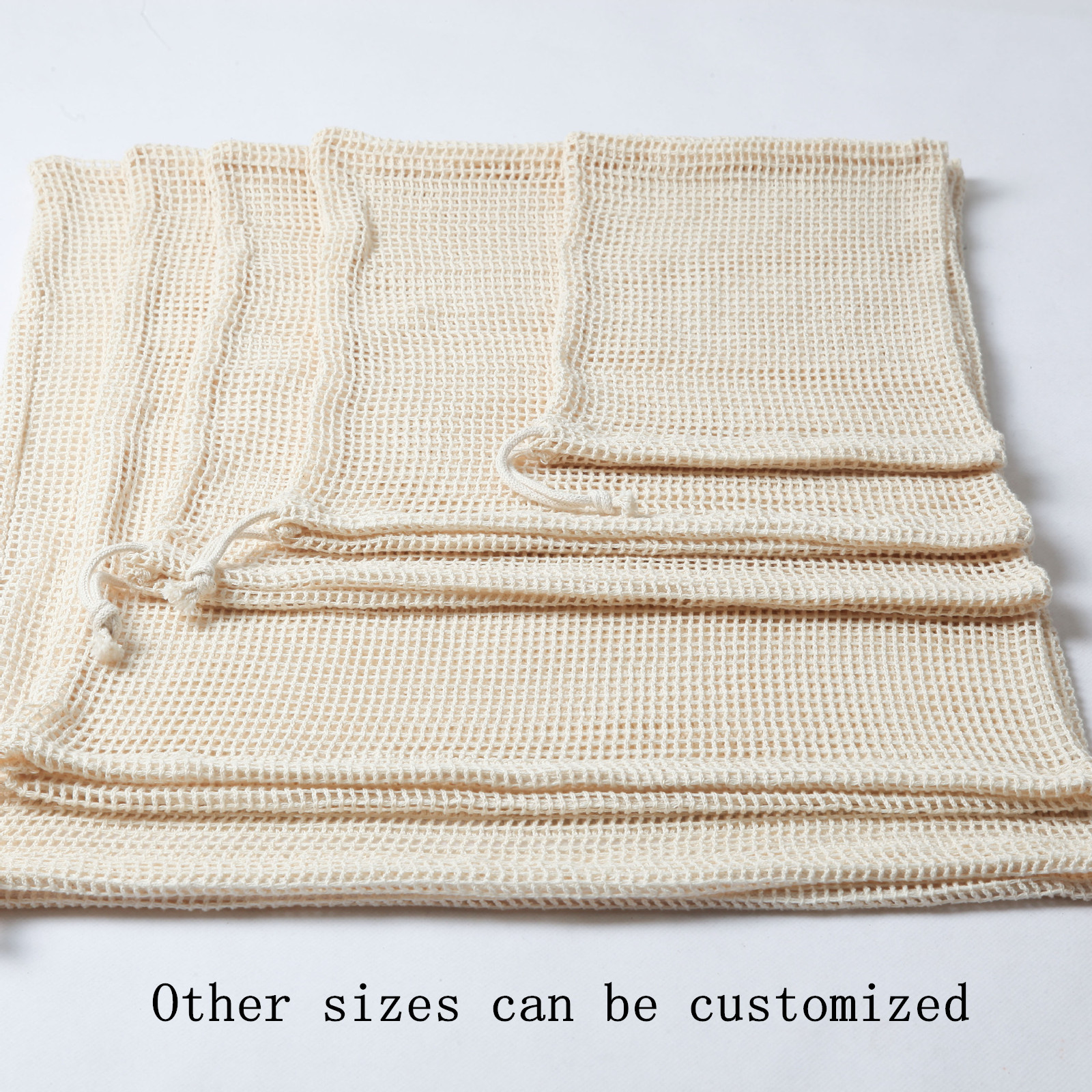 Drawstring Fruit and Vegetable Mesh Storage Shopping Bags 5