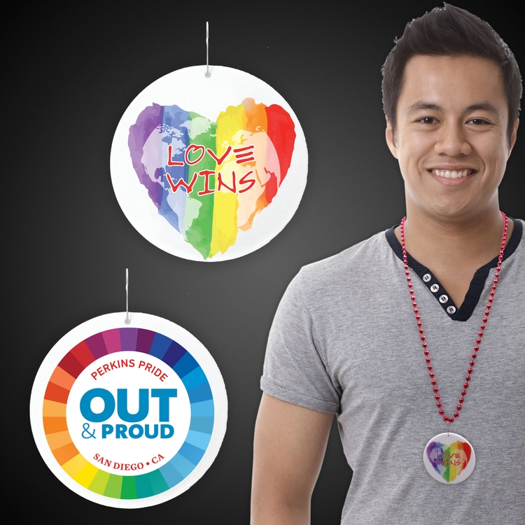 Love Wins Plastic Medallions - 2 1/2" 1