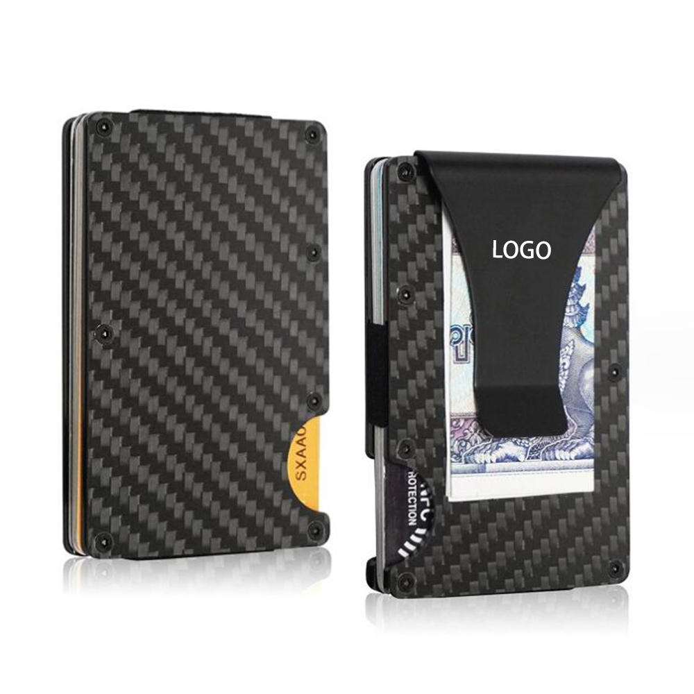 Carbon Fiber Credit Card holder with Money Clip 2